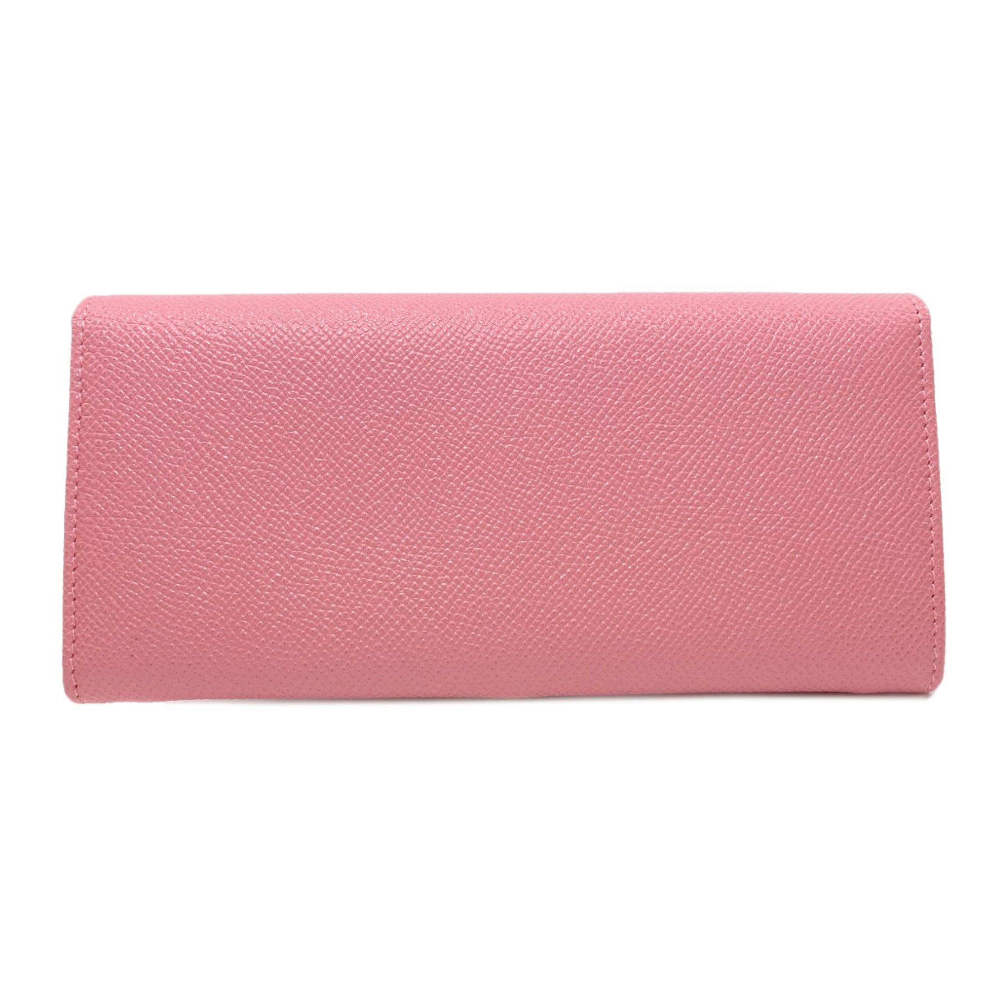 Bvlgari Pink Leather Long Wallet (Bi-Fold) (Pre-Owned)