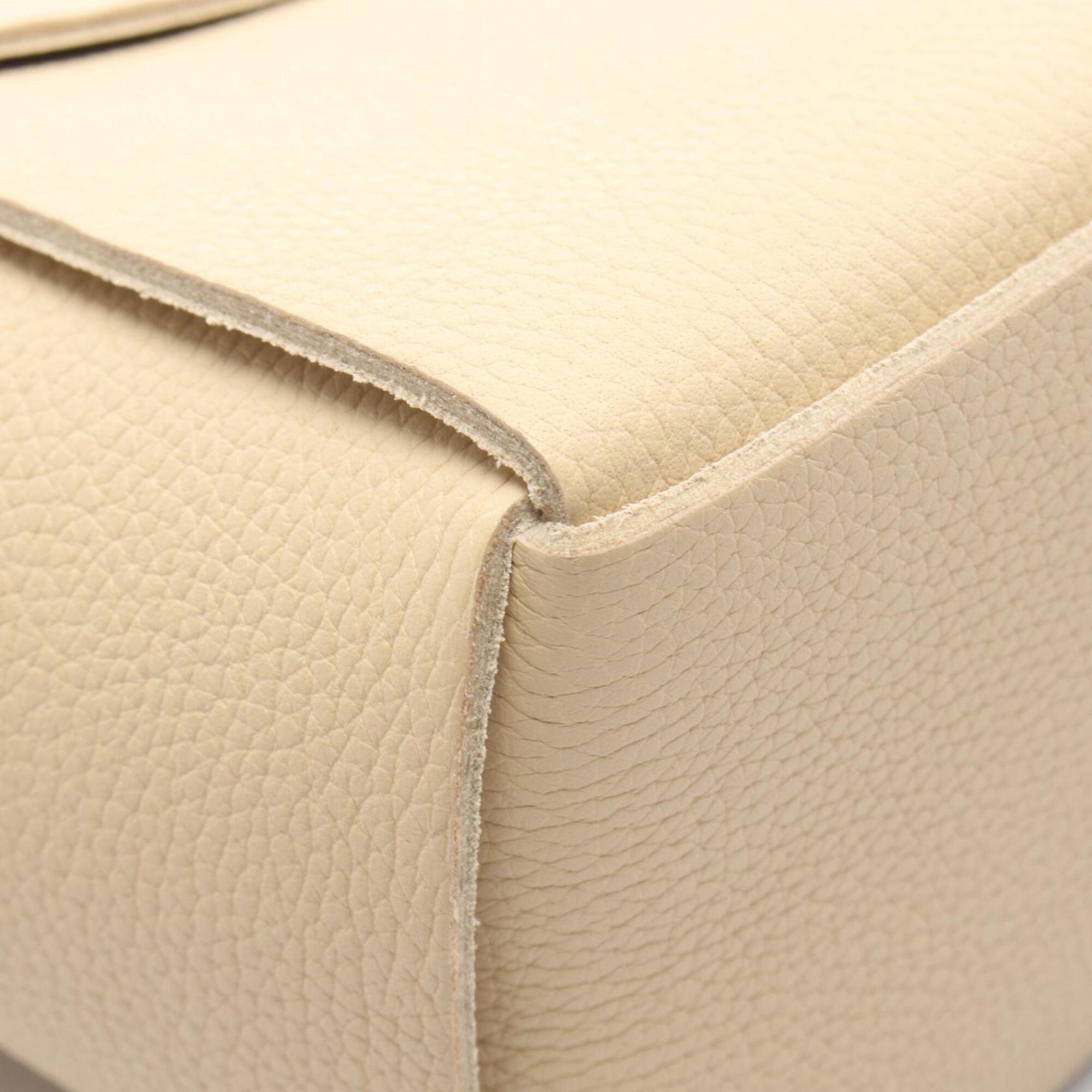 Bottega Veneta Beige Leather Handbag Tote Bag (Pre-Owned)