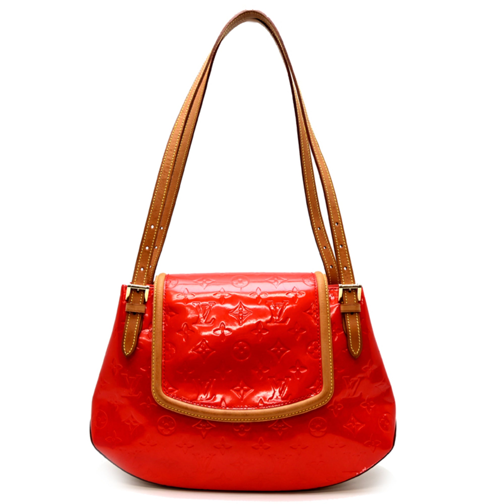 Louis Vuitton Red Color Vernis Shoulder Bag (Pre-Owned)
