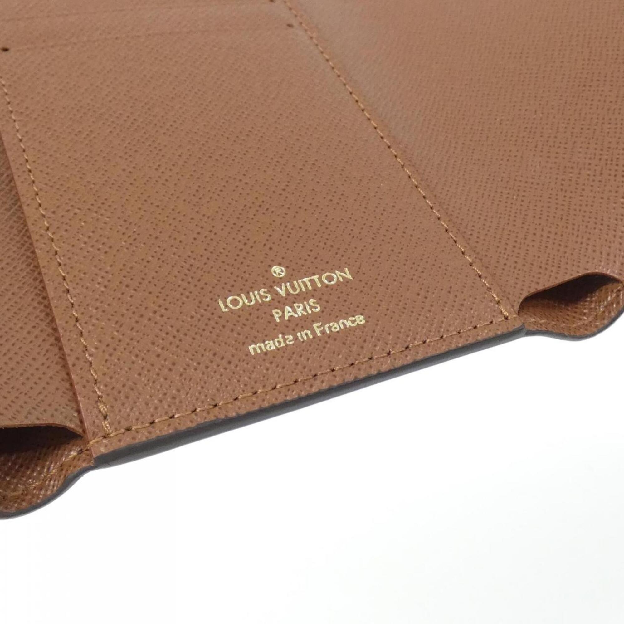 Louis Vuitton Marron Coated Canvas Wallet (Tri-Fold) (Pre-Owned)