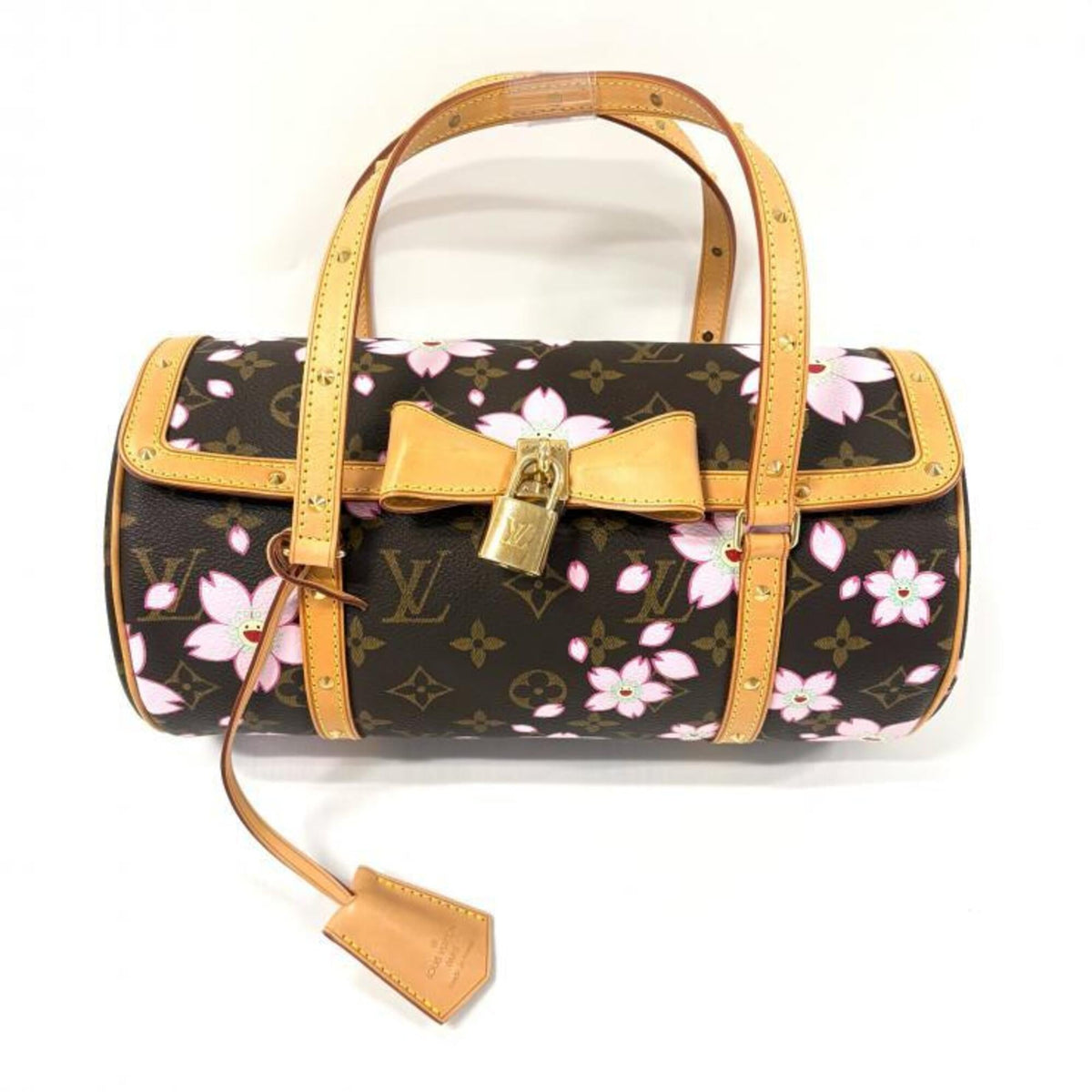 Louis Vuitton Beige Brown Monogram Pink Monogram Handbag (Pre-Owned)