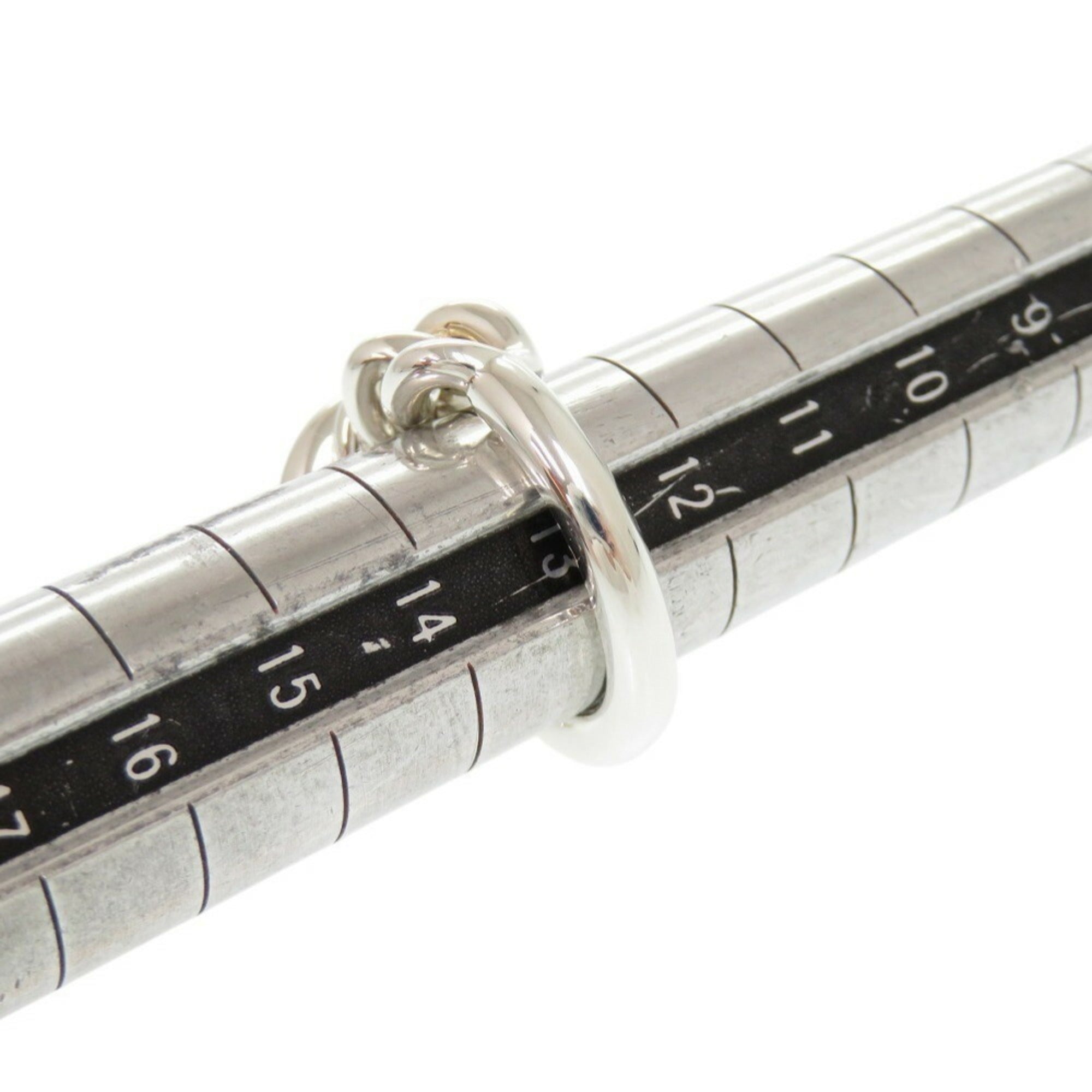 Hermes Silver Silver 925 Band Ring (Pre-Owned)