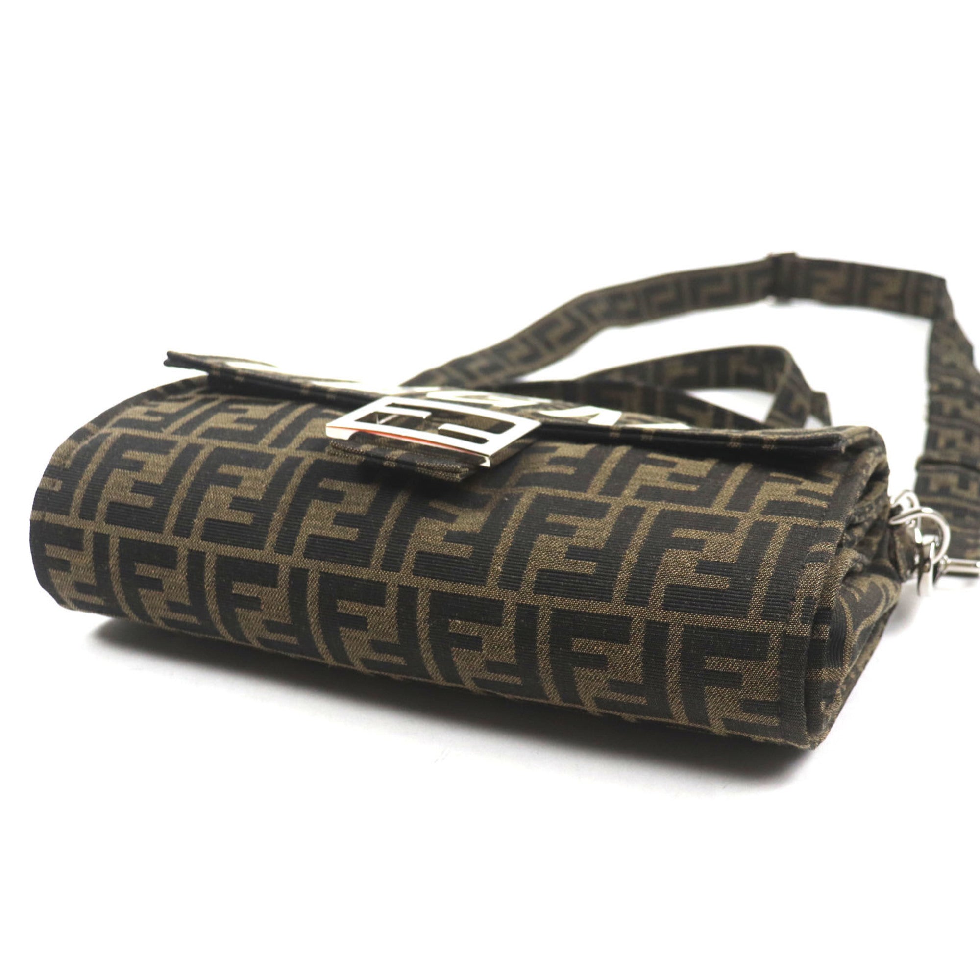 Fendi Brown Canvas Shoulder Bag Tote Bag (Pre-Owned)
