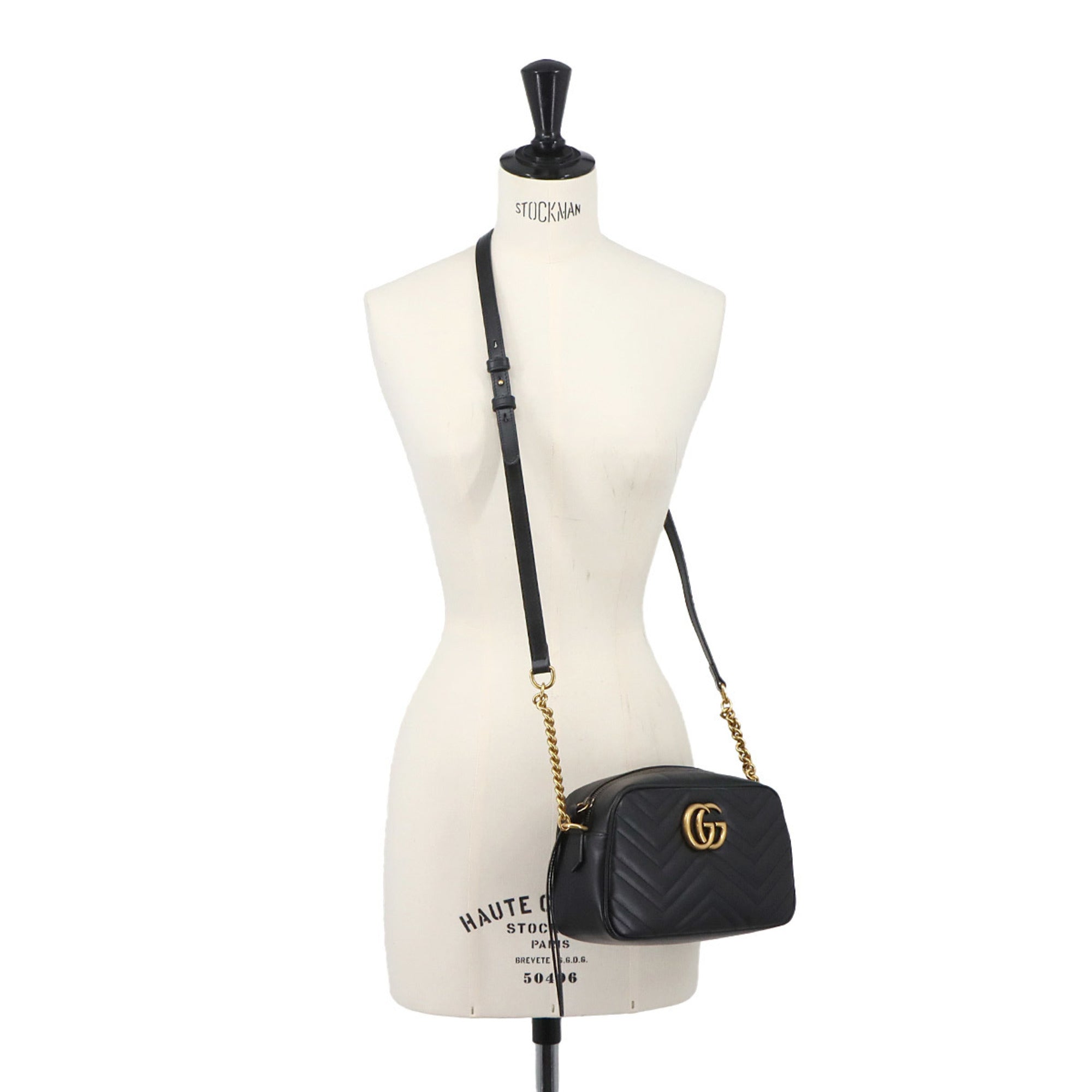 Gucci Black Leather Handbag Shoulder Bag (Pre-Owned)