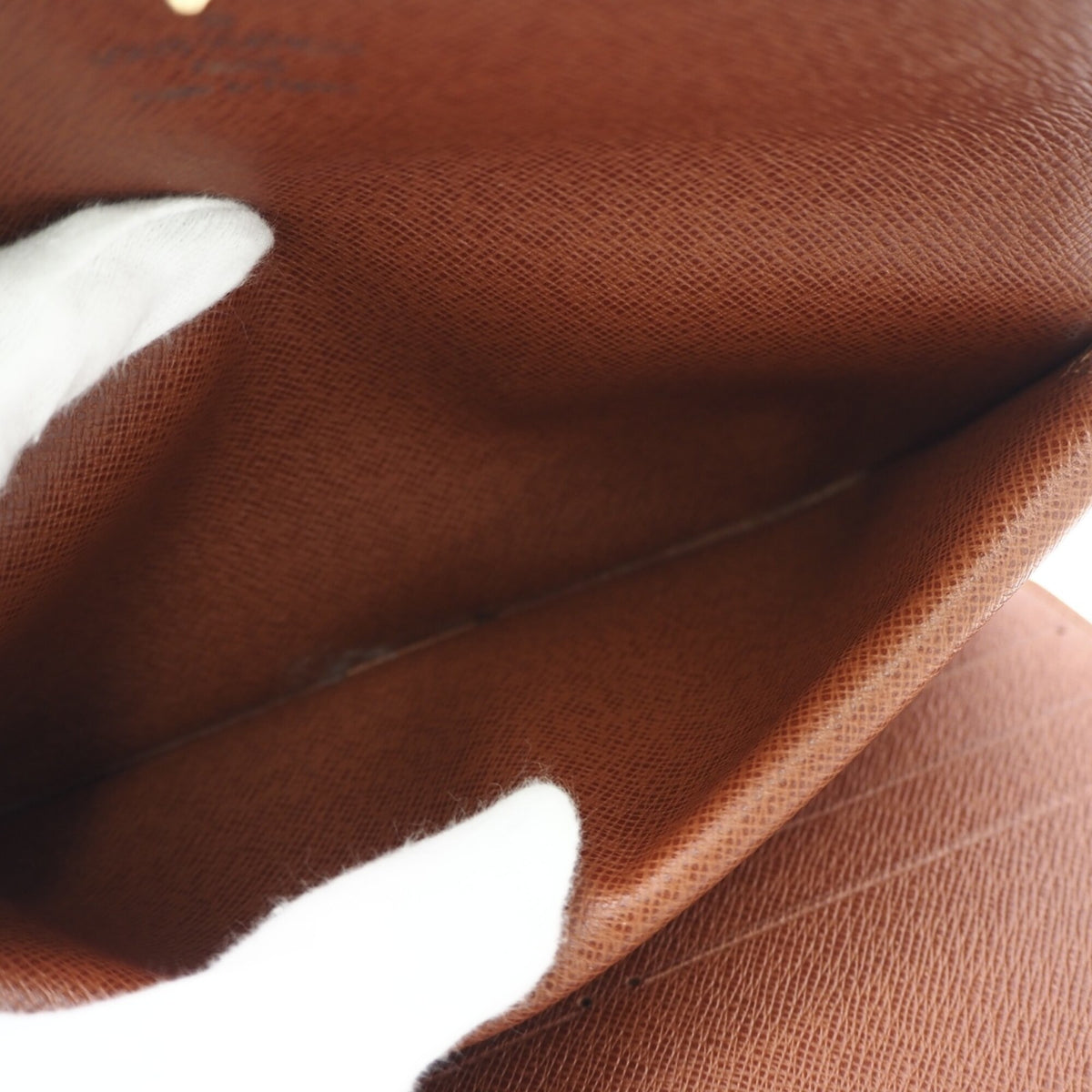 Louis Vuitton Beige Brown Coated Canvas Leather Long Wallet (Bi-Fold) (Pre-Owned)