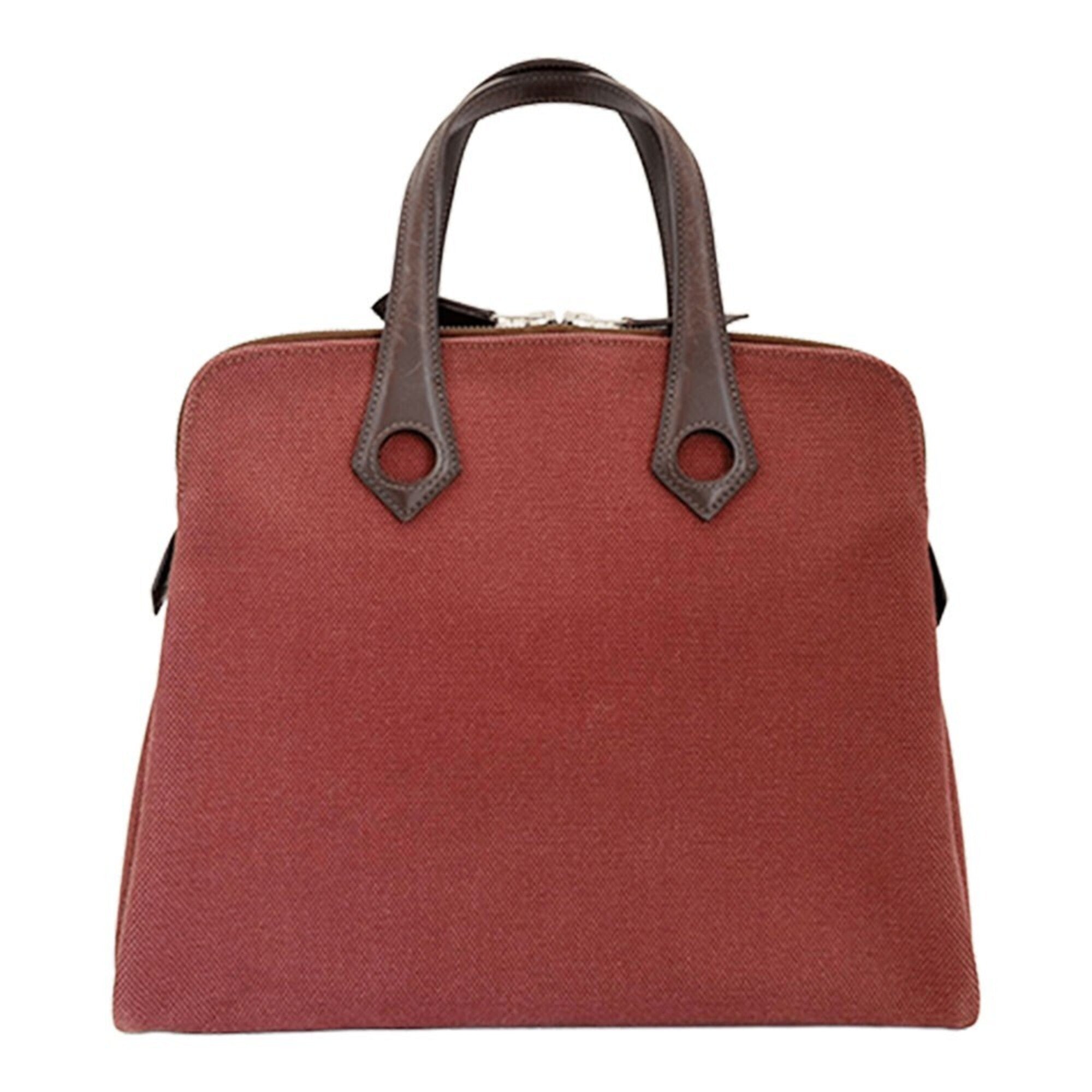 Hermes Brown Toile H Handbag (Pre-Owned)