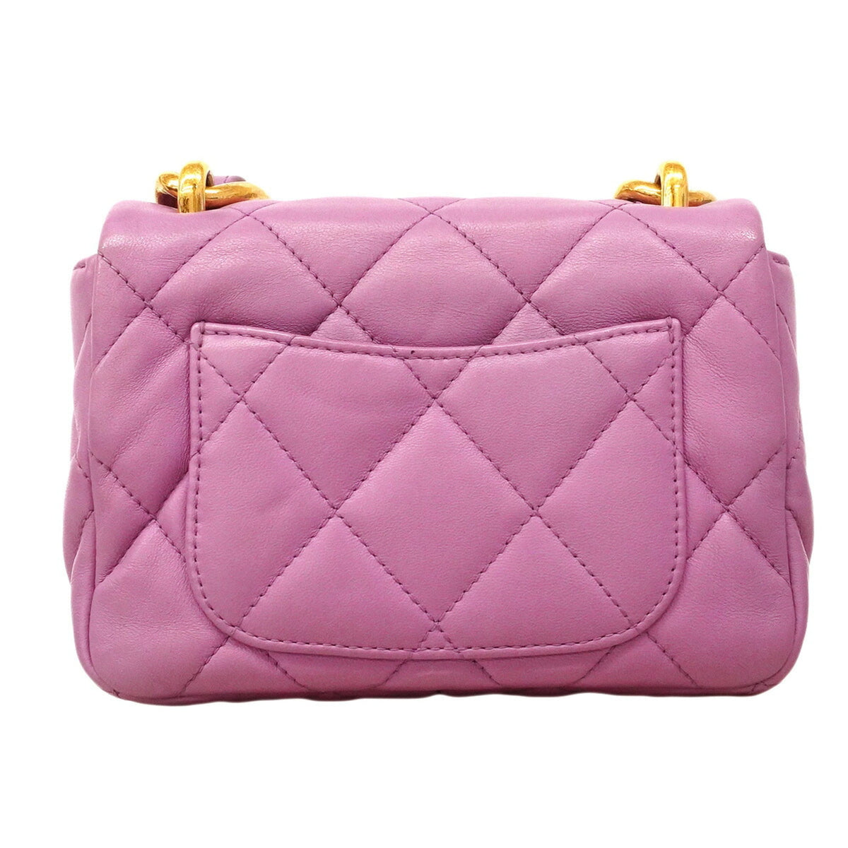 Chanel Purple Leather Shoulder Bag (Pre-Owned)