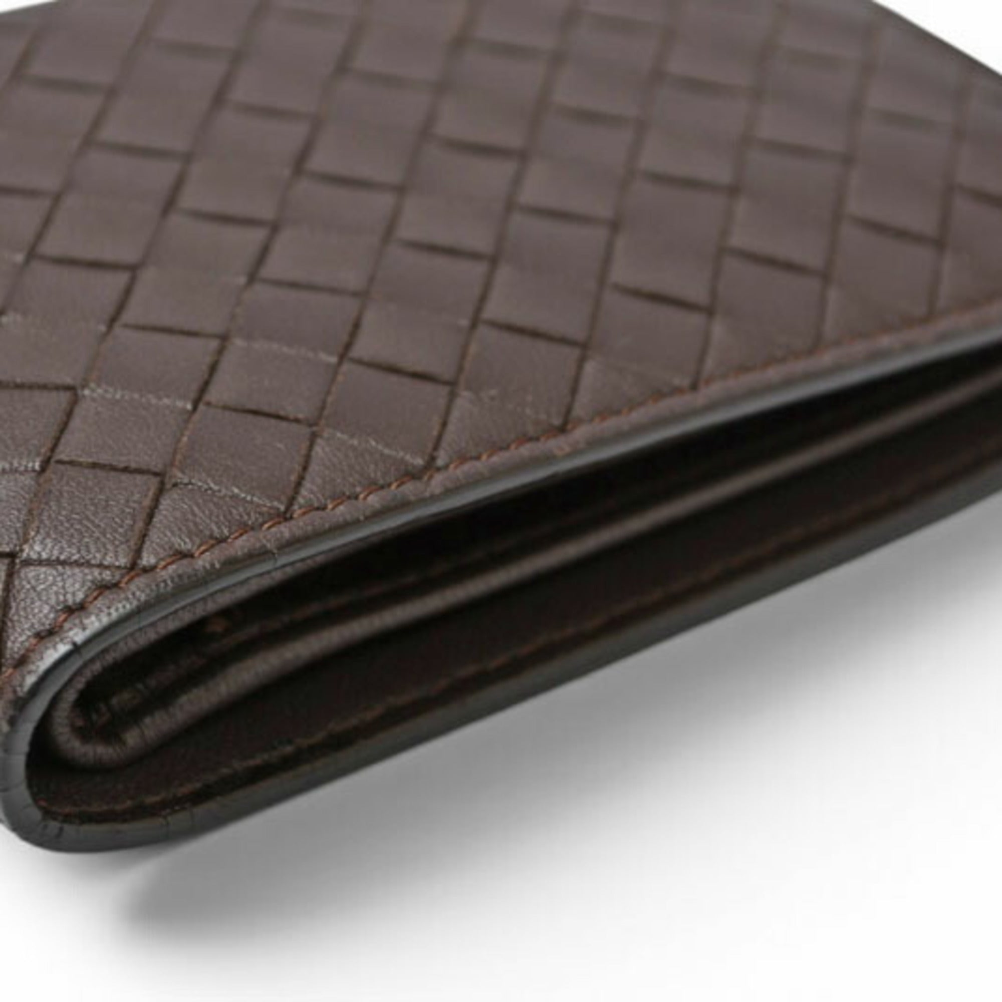 Bottega Veneta Intrecciato Dark Brown Wallet (Bi-Fold) (Pre-Owned)