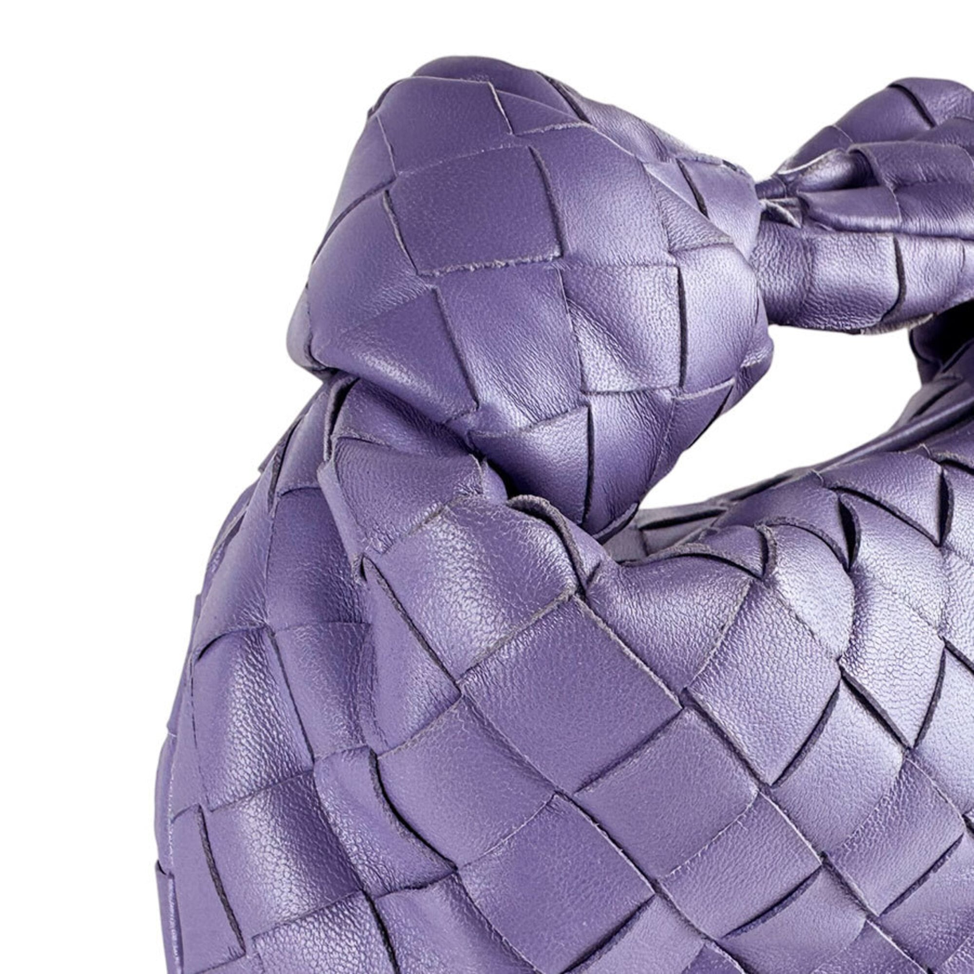 Bottega Veneta Purple Leather Handbag (Pre-Owned)