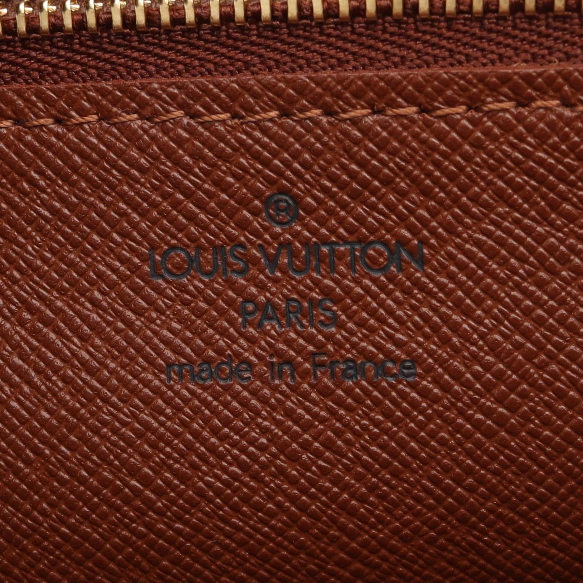 Louis Vuitton Brown Coated Canvas Leather Handbag Shoulder Bag (Pre-Owned)