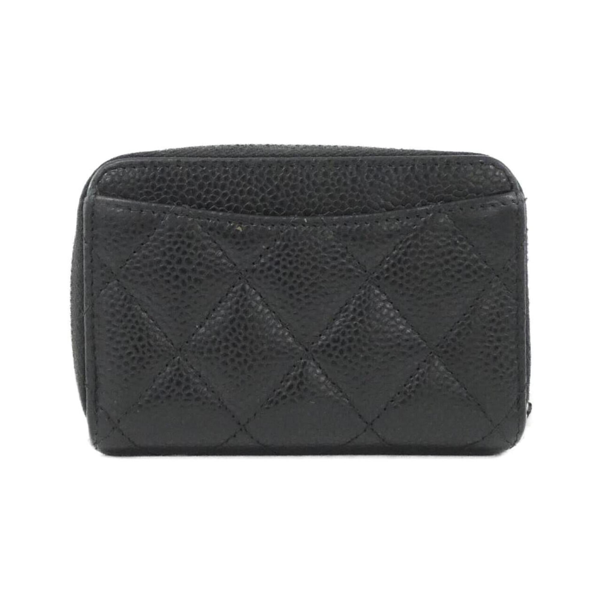 Chanel Black Grained Calfskin Coin Purse/Coin Case (Pre-Owned)