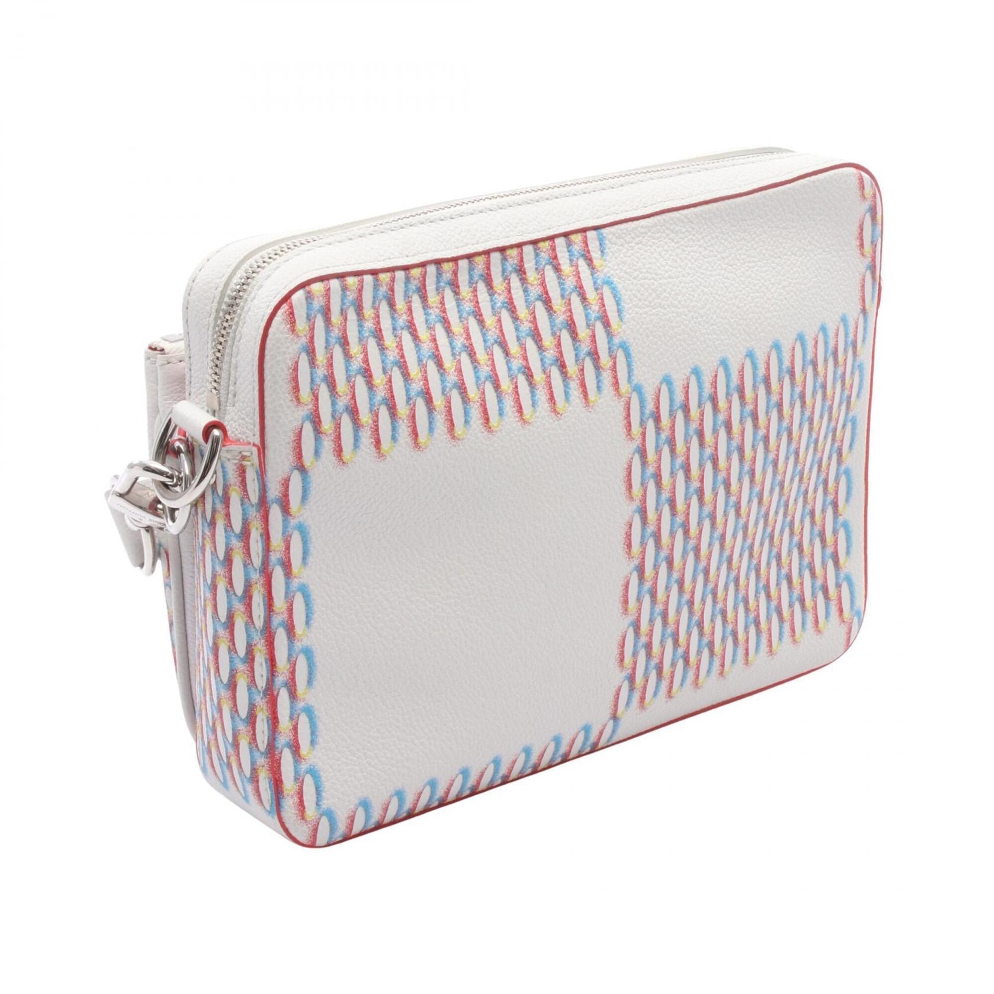 Louis Vuitton Multi-Color White Leather Handbag Shoulder Bag (Pre-Owned)