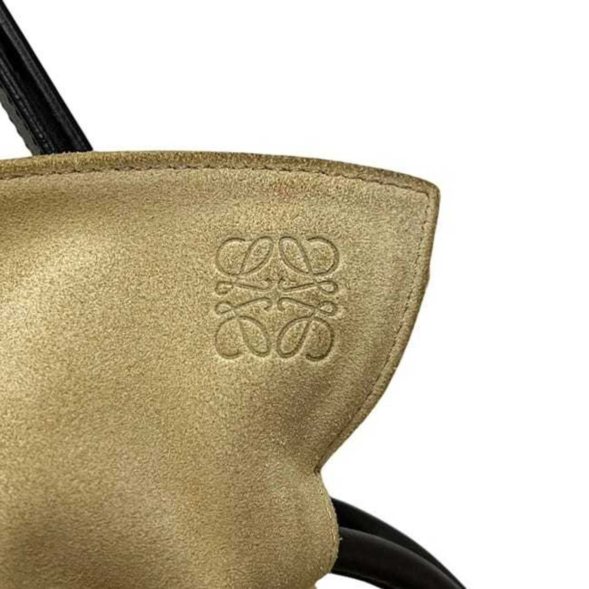 Loewe Beige Dark Brown Suede Leather Shoulder Bag (Pre-Owned)