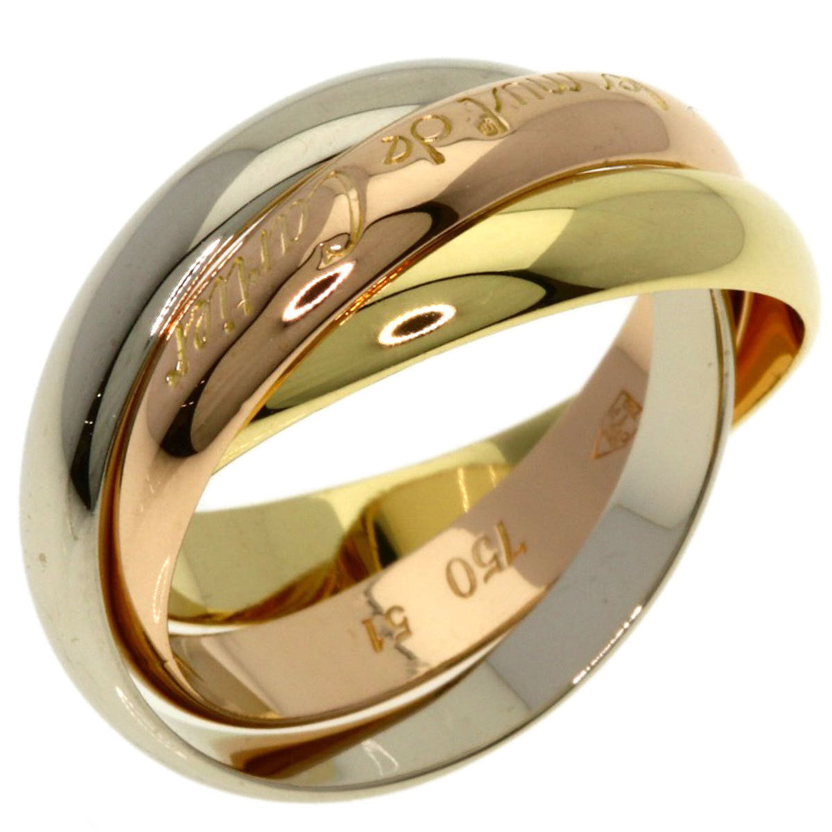 Cartier Trinity Yellow Gold (18K) Pink Gold (18K) White Gold (18K) Band Ring (Pre-Owned)