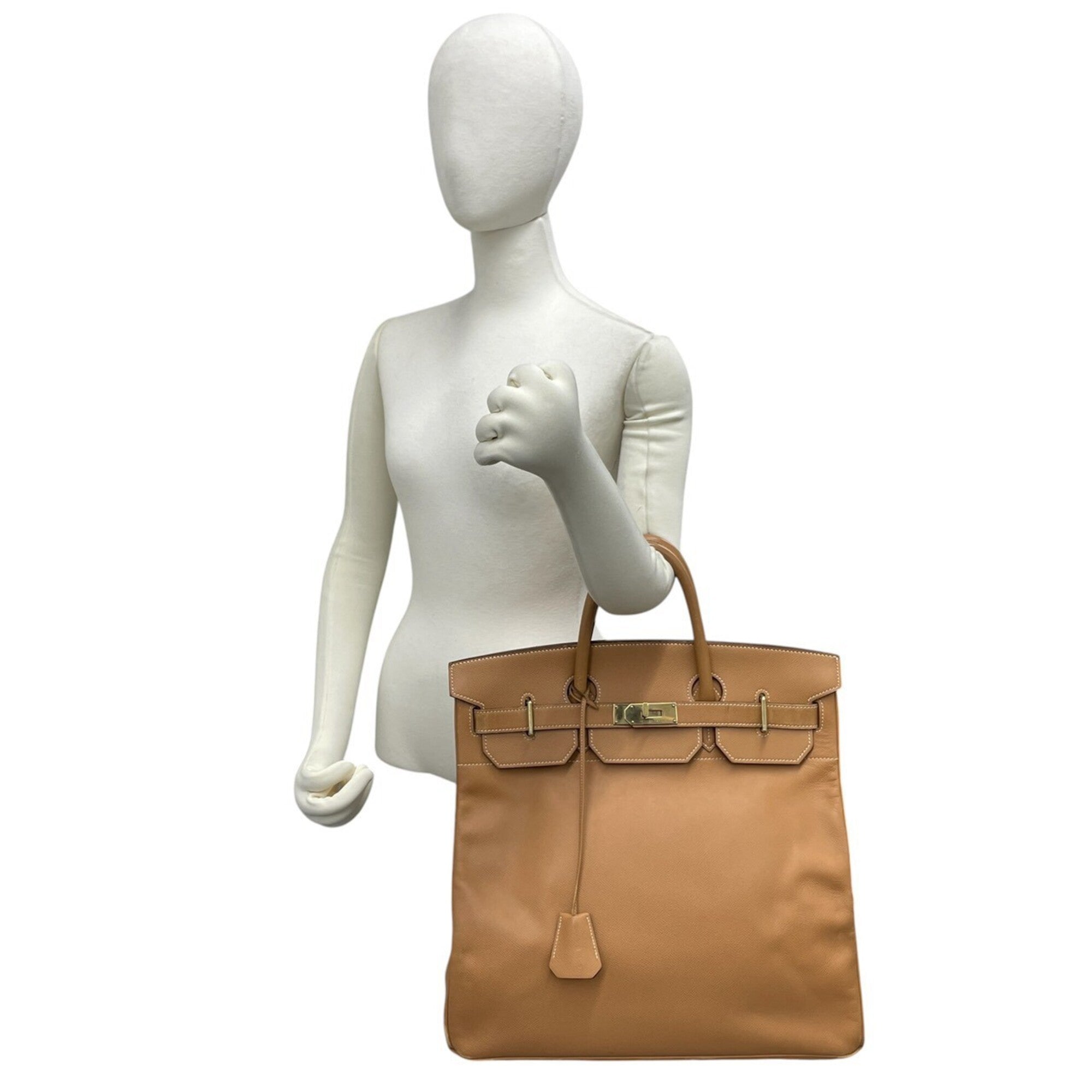 Hermes Brown Courchevel Leather Handbag (Pre-Owned)