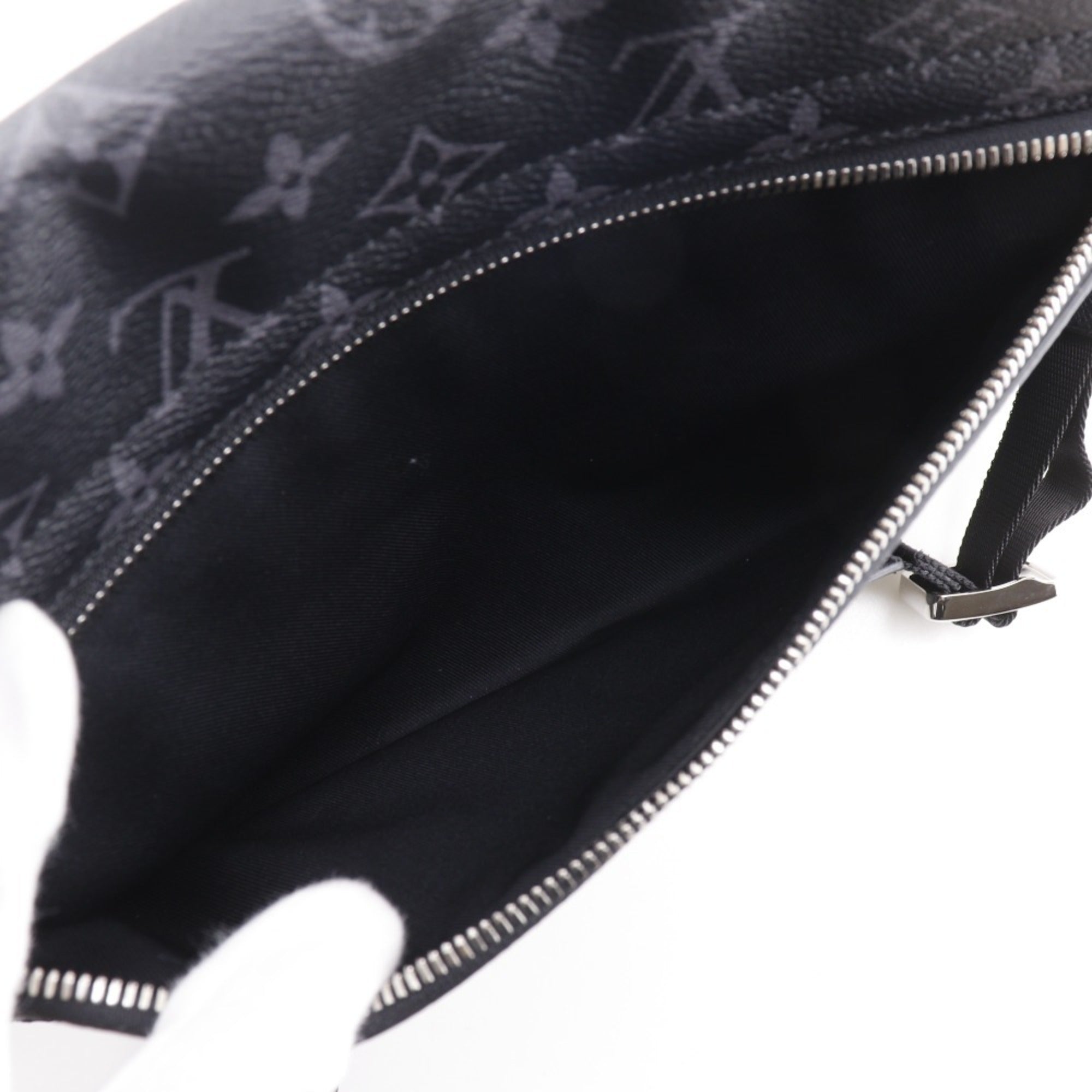 Louis Vuitton Taigarama Black Taigarama Monogram Eclipse Shoulder Bag (Pre-Owned)