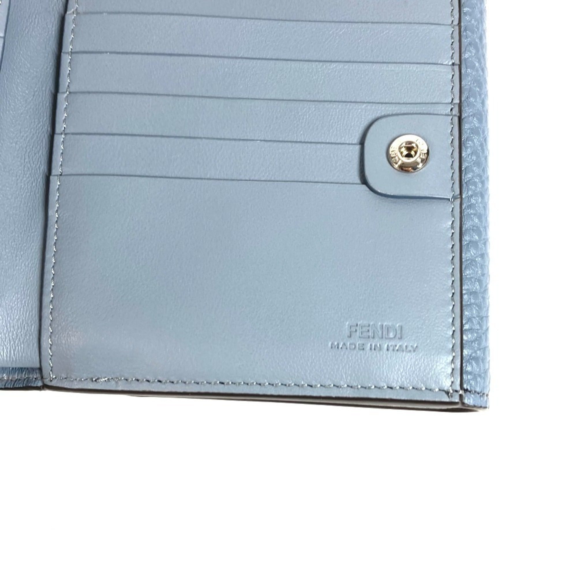 Fendi Blue Leather Wallet (Bi-Fold) (Pre-Owned)