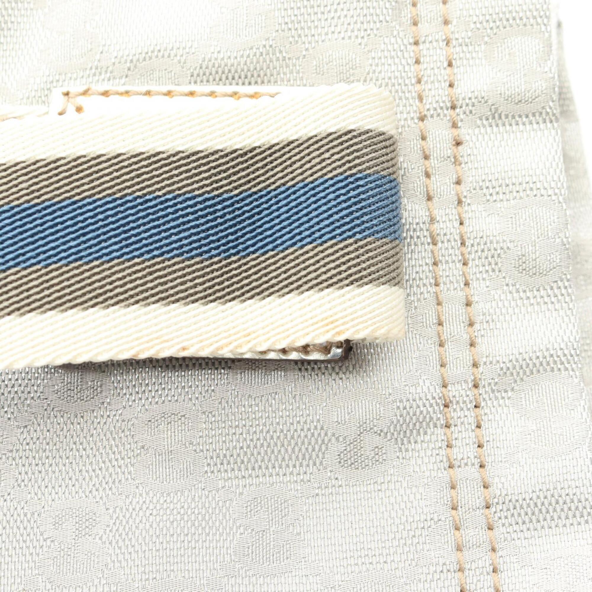 Gucci Multi-Color Silver Canvas Tote Bag (Pre-Owned)