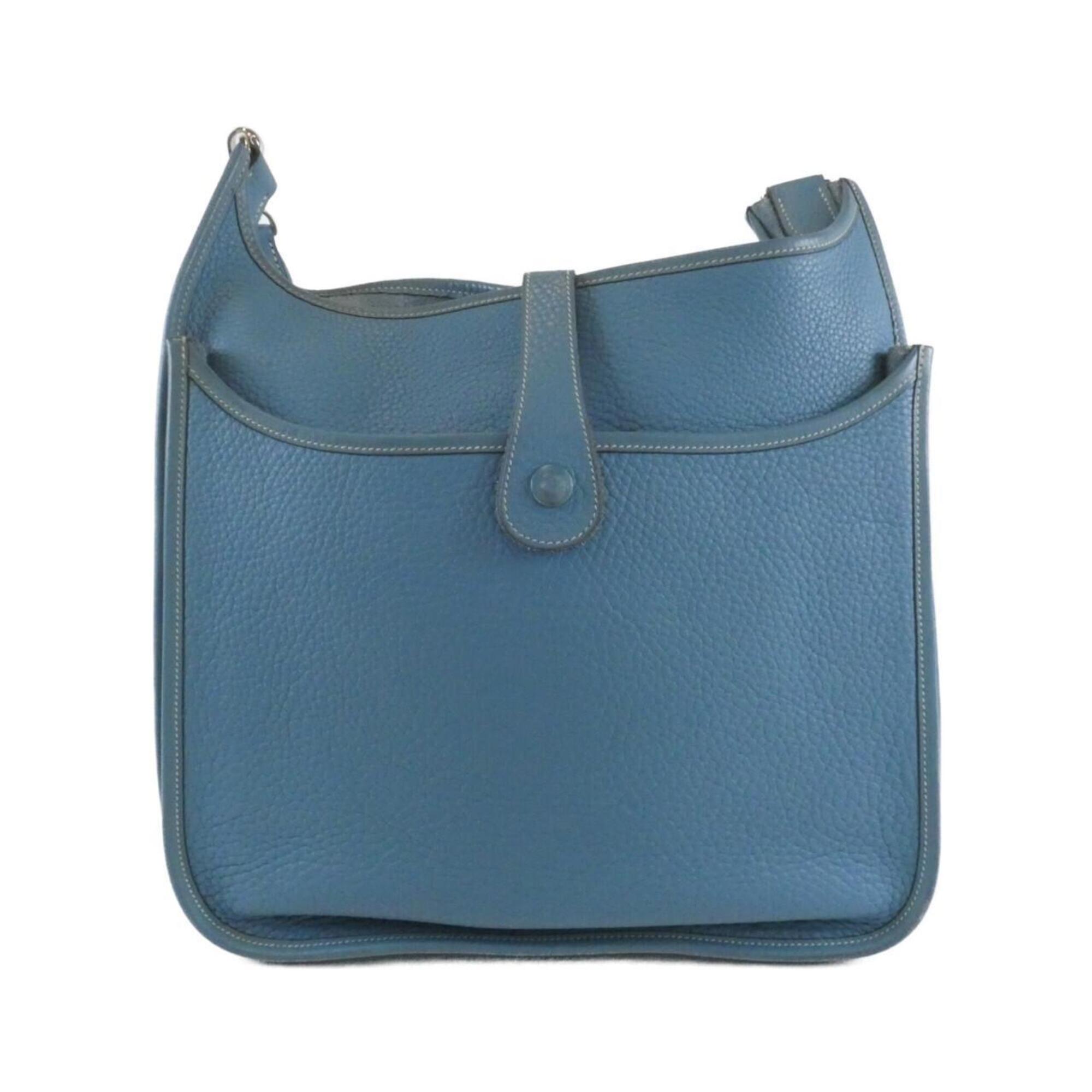 Hermes Blue Jean Taurillon Clemence Leather Shoulder Bag (Pre-Owned)