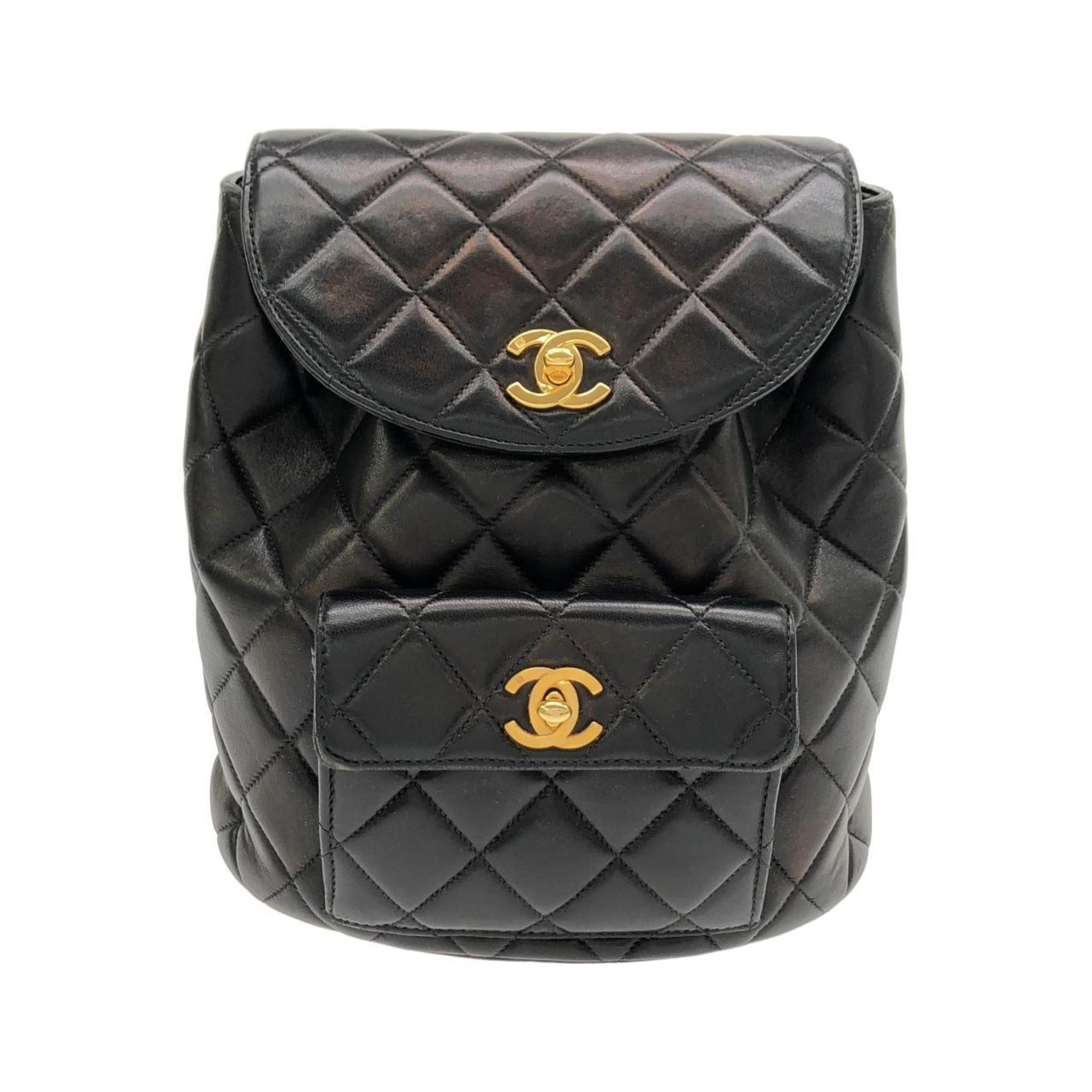 Chanel Black Leather Backpack (Pre-Owned)