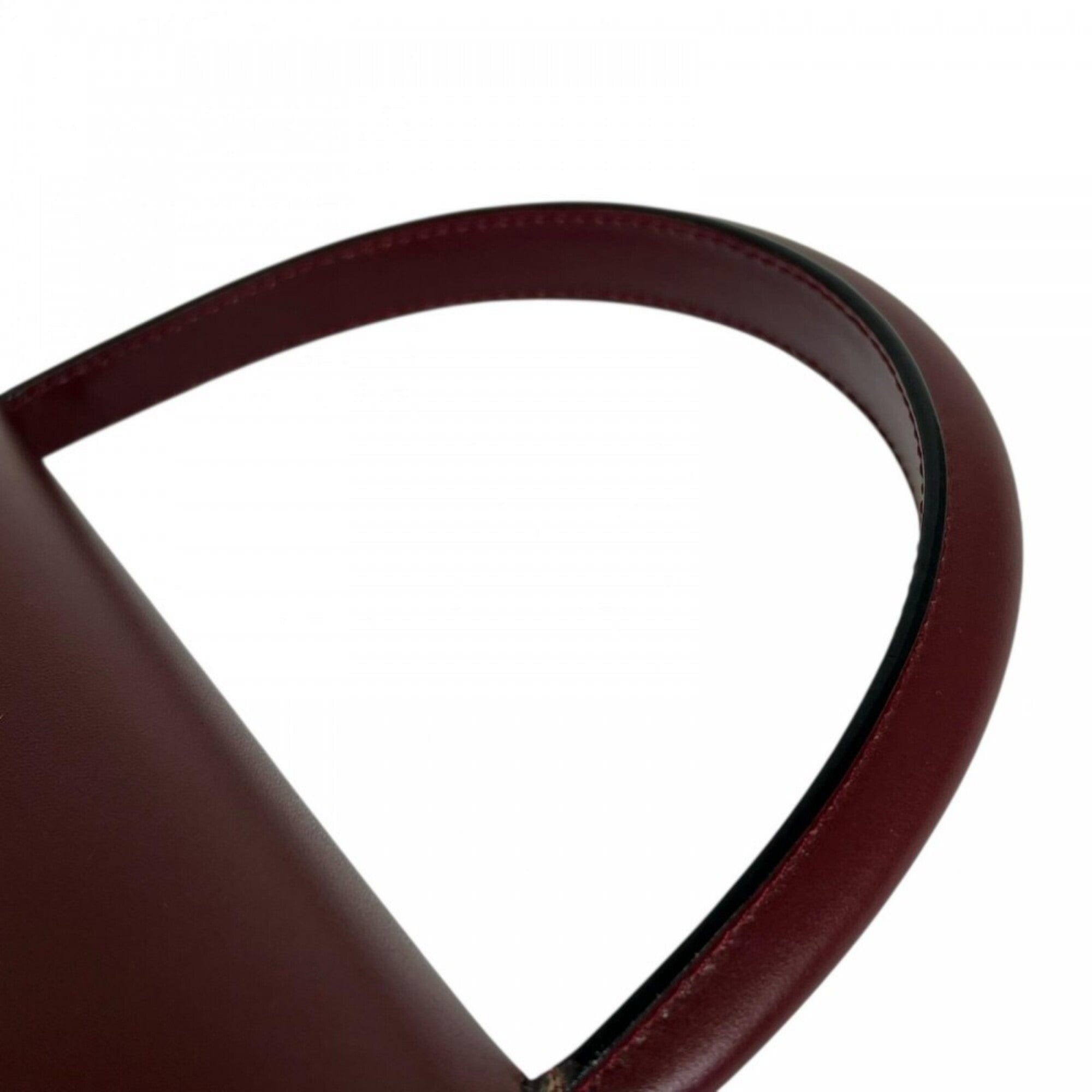 Cartier Bordeaux Leather Handbag (Pre-Owned)