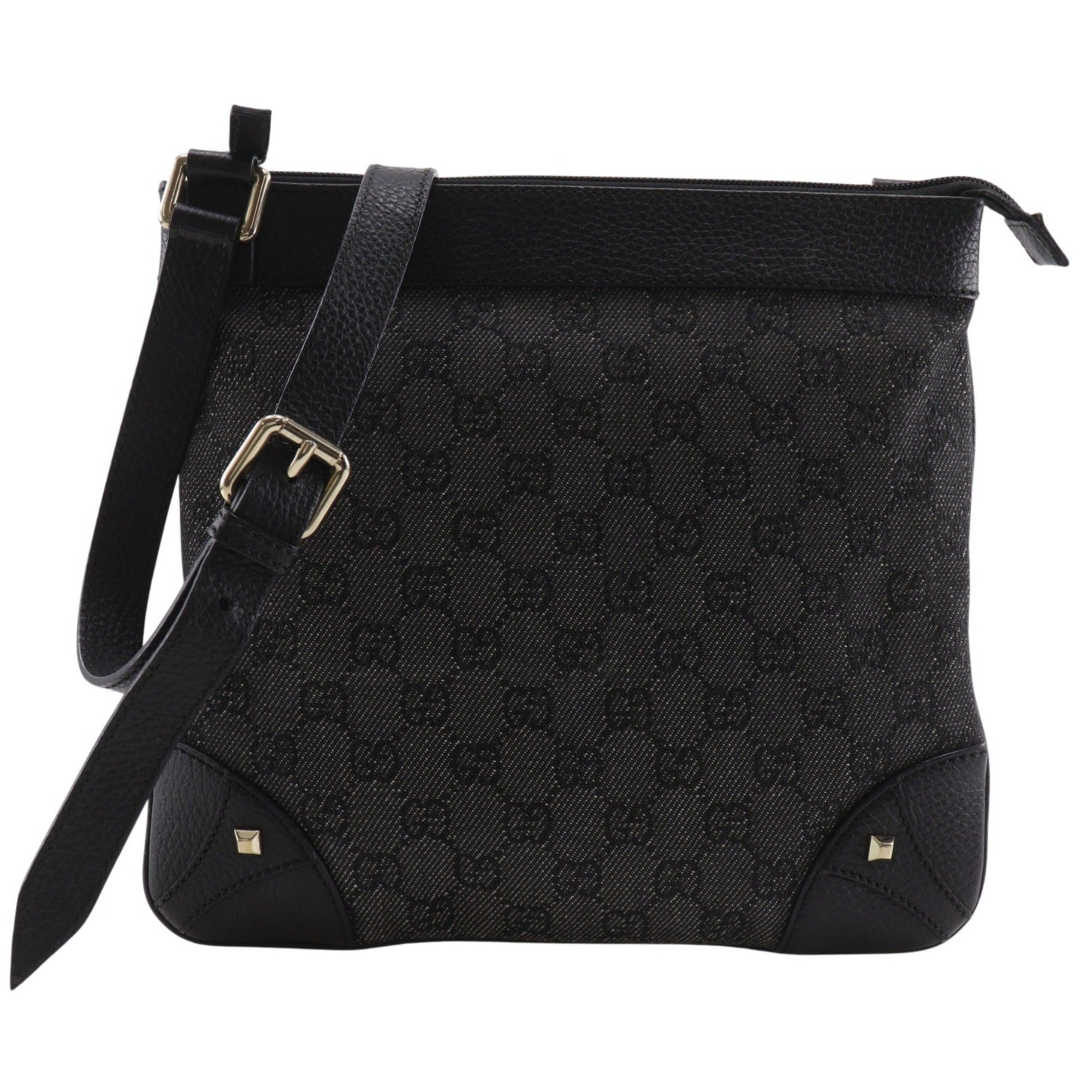 Gucci Black Gg Canvas Shoulder Bag (Pre-Owned)