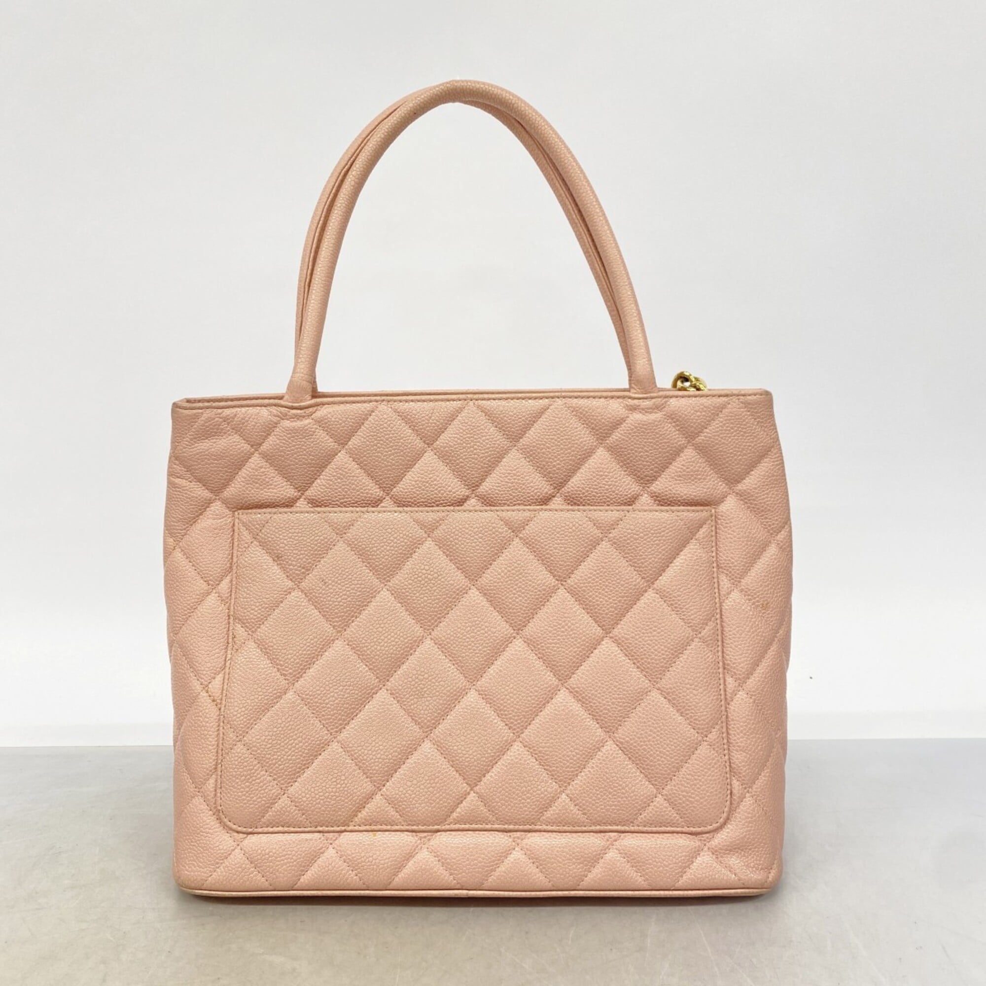 Chanel Pink Grained Calfskin Tote Bag (Pre-Owned)