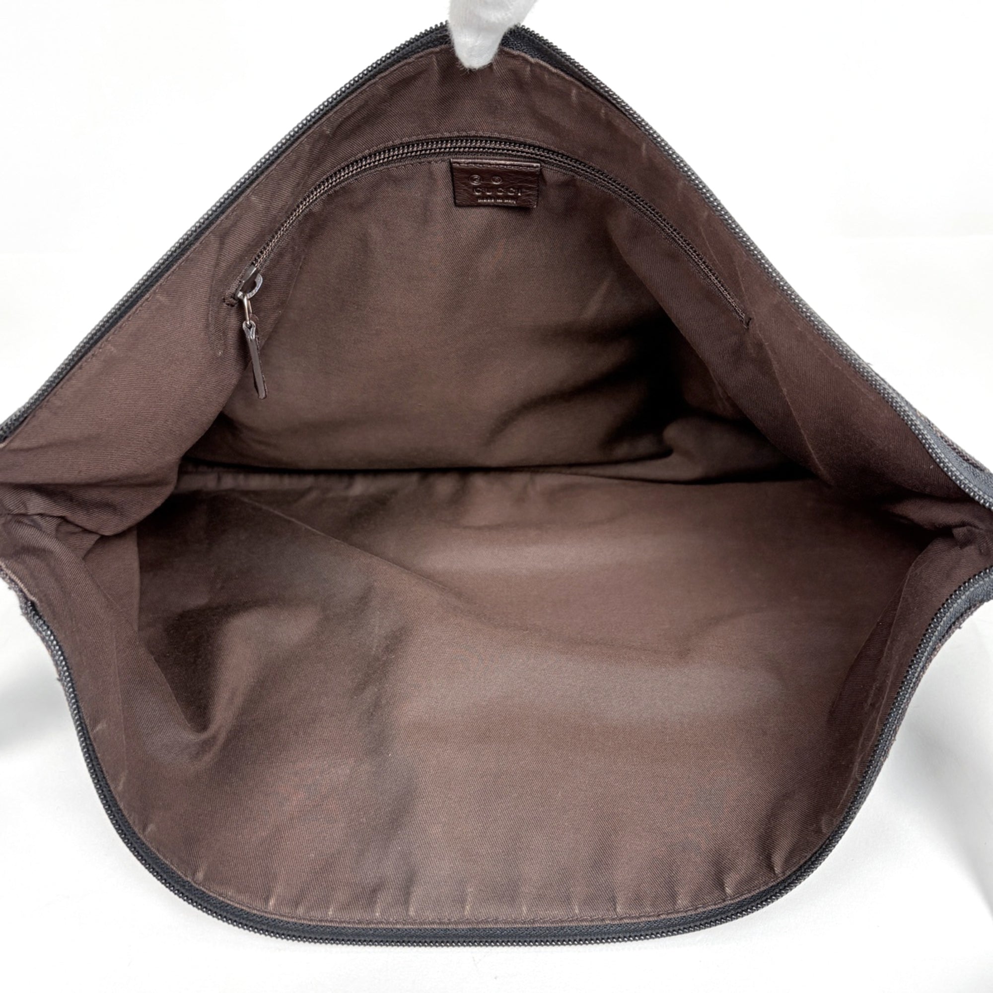 Gucci Gg Canvas Brown Gg Canvas Leather Shoulder Bag (Pre-Owned)