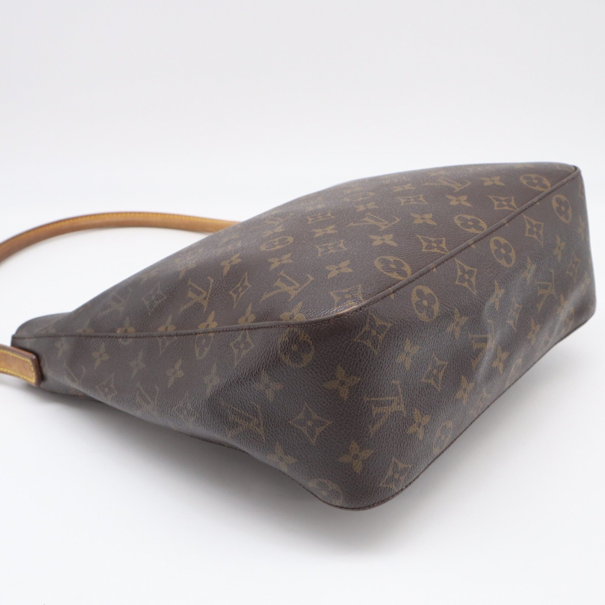 Louis Vuitton Beige Brown Galle Monogram Coated Canvas Leather Handbag (Pre-Owned)