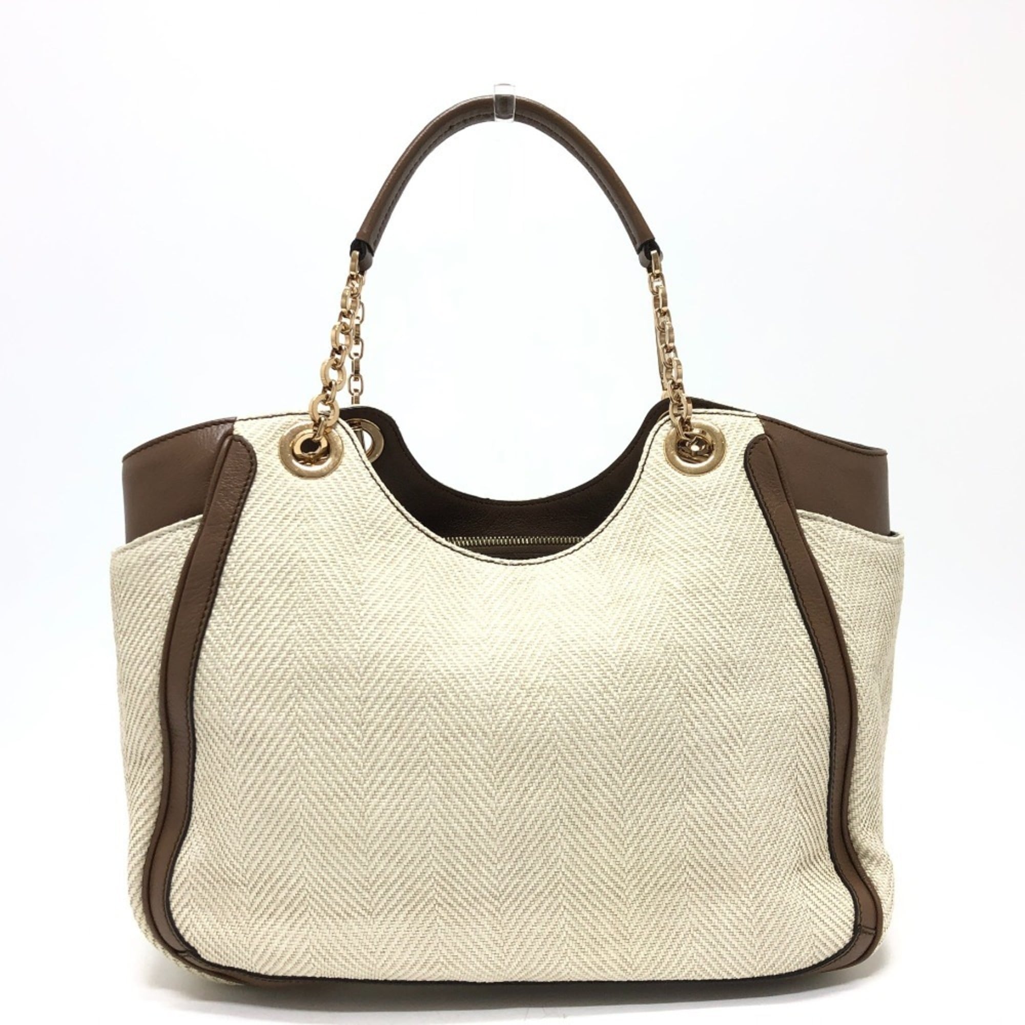 Salvatore Ferragamo Beige Canvas Tote Bag (Pre-Owned)