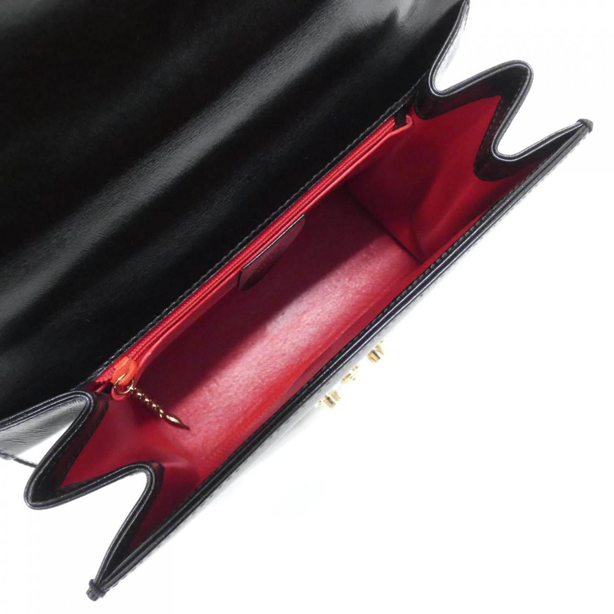 Gucci Black Leather Handbag (Pre-Owned)