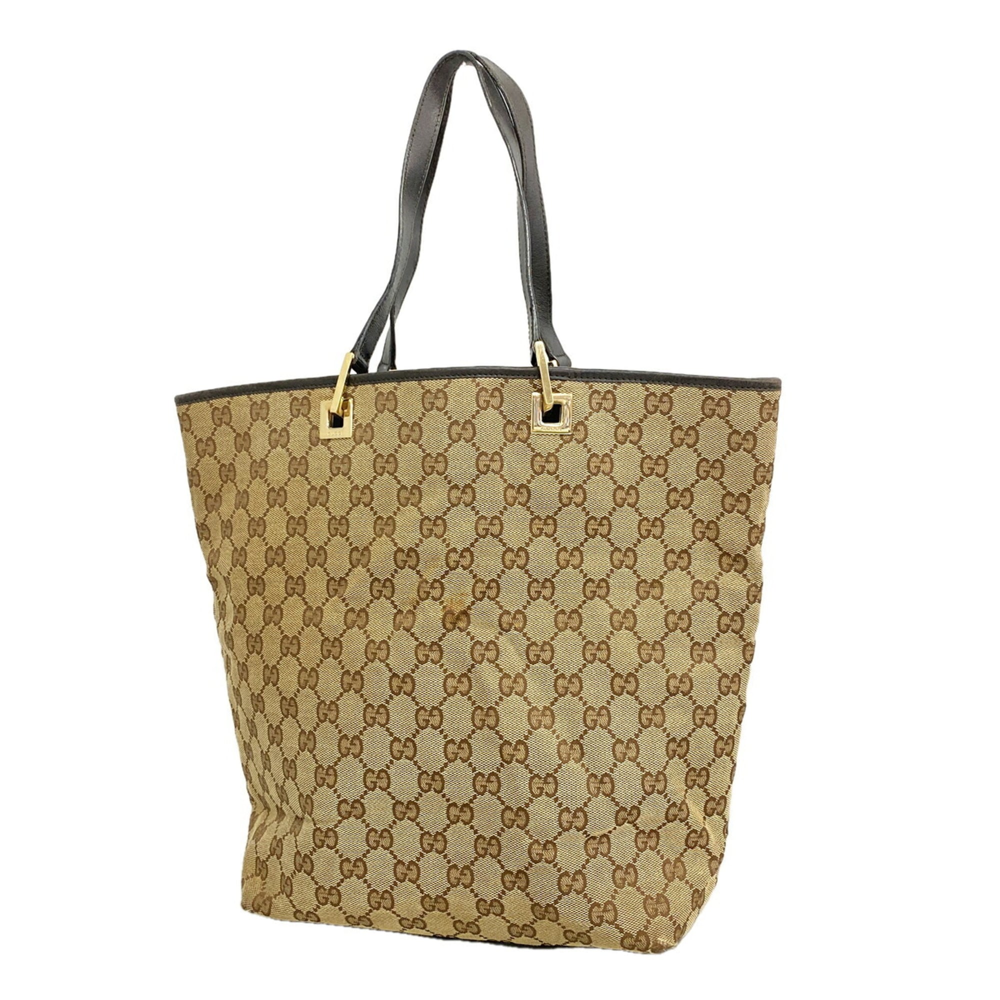 Gucci Brown Canvas Tote Bag (Pre-Owned)