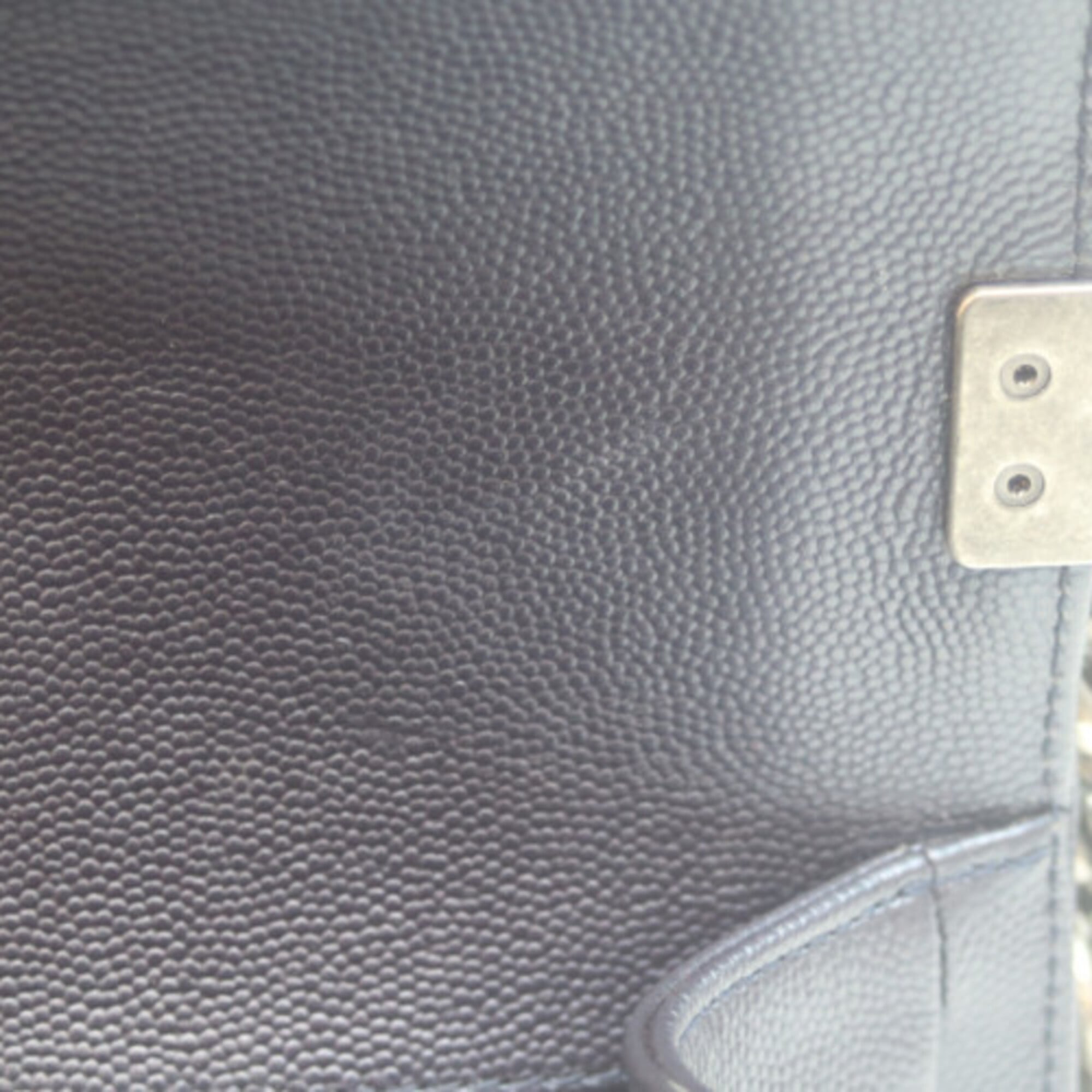 Chanel Navy Grained Calfskin Shoulder Bag (Pre-Owned)