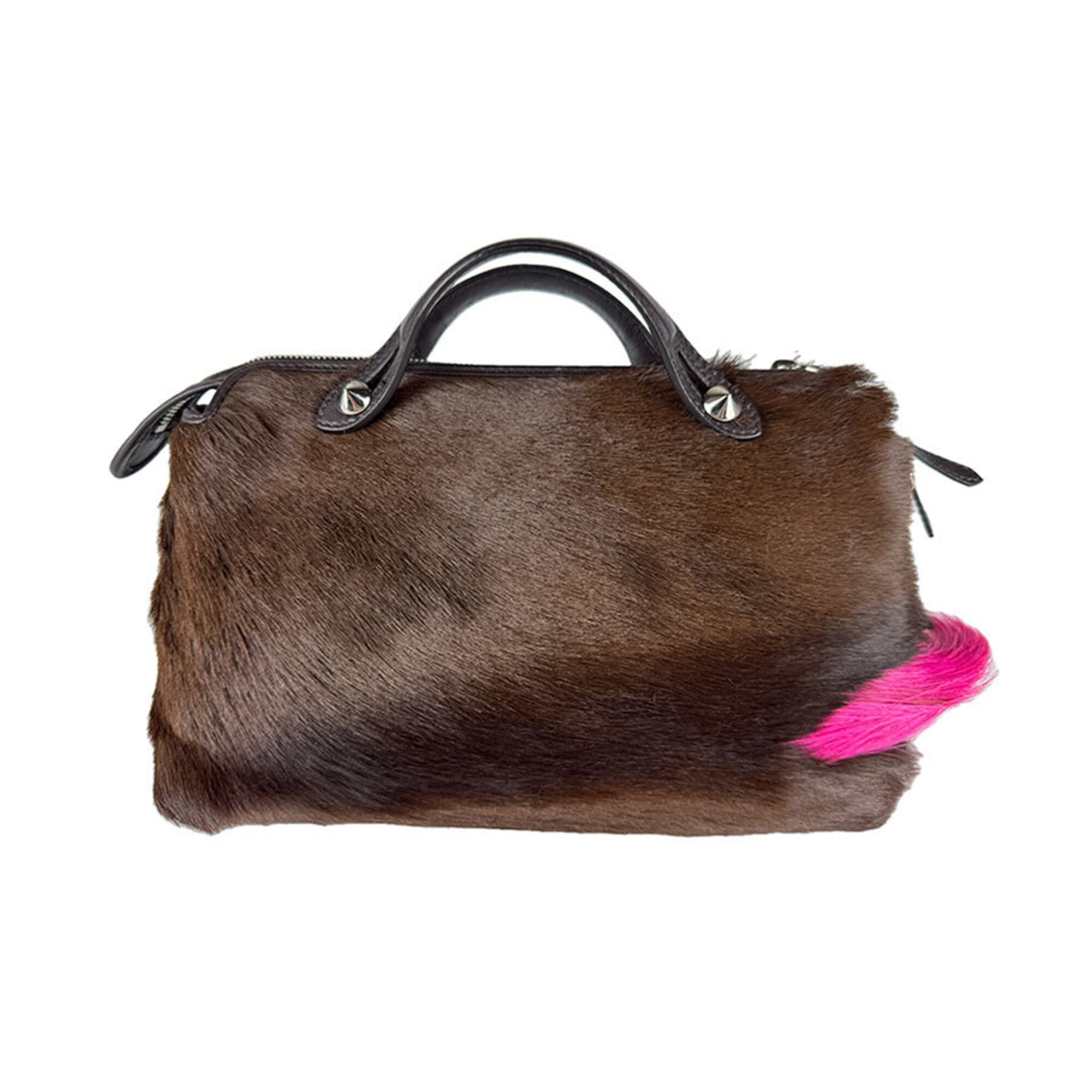 Fendi Brown Leather Handbag Shoulder Bag (Pre-Owned)