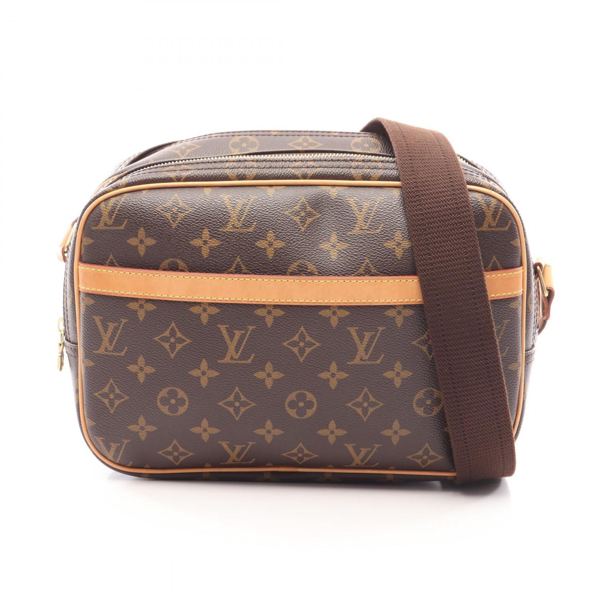 Louis Vuitton Brown Monogram Coated Canvas Leather Shoulder Bag (Pre-Owned)