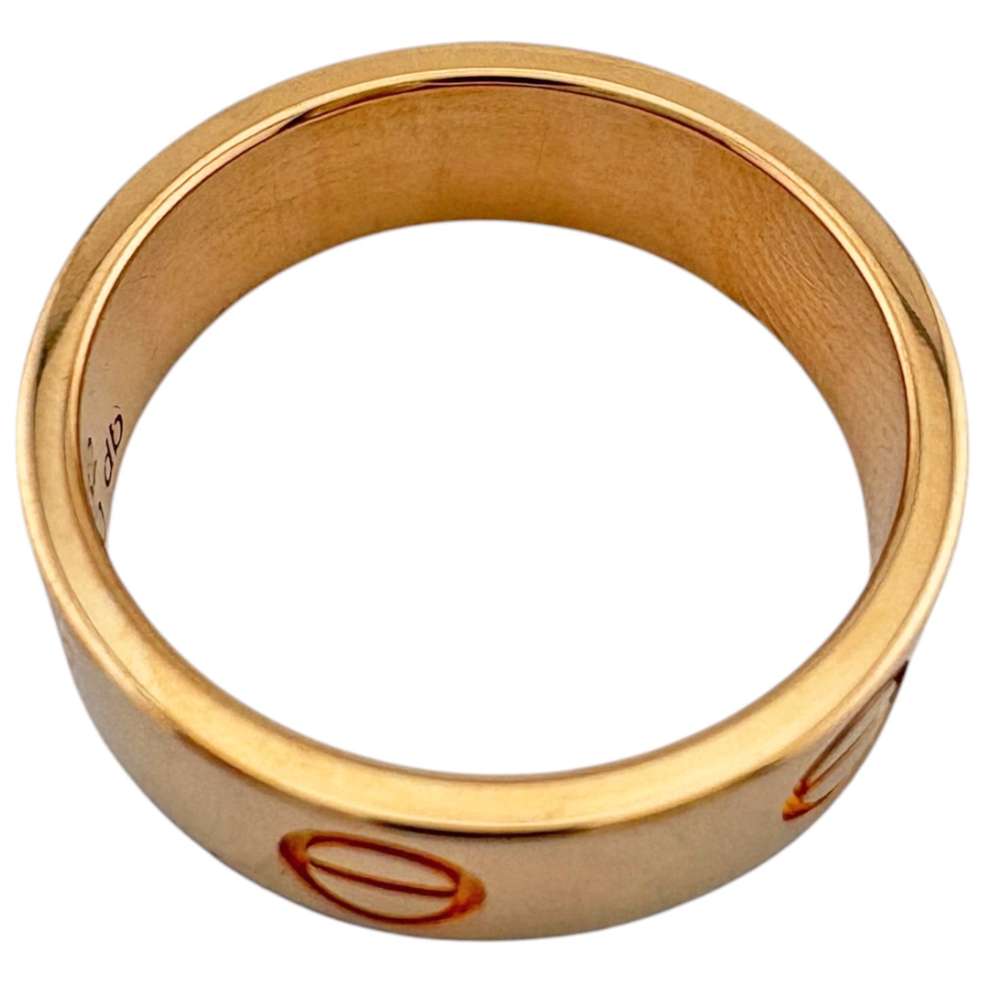 Cartier Love Pink Gold (18K) Band Ring (Pre-Owned)