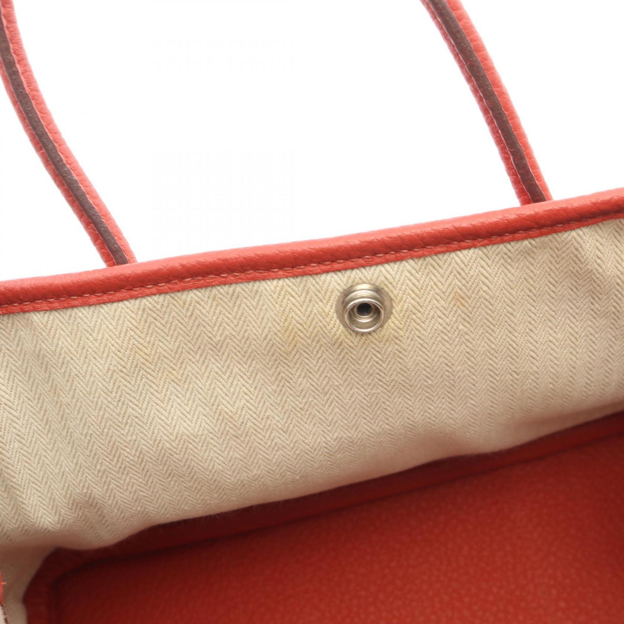 Hermes Bordeaux Country Leather Leather Handbag Tote Bag (Pre-Owned)
