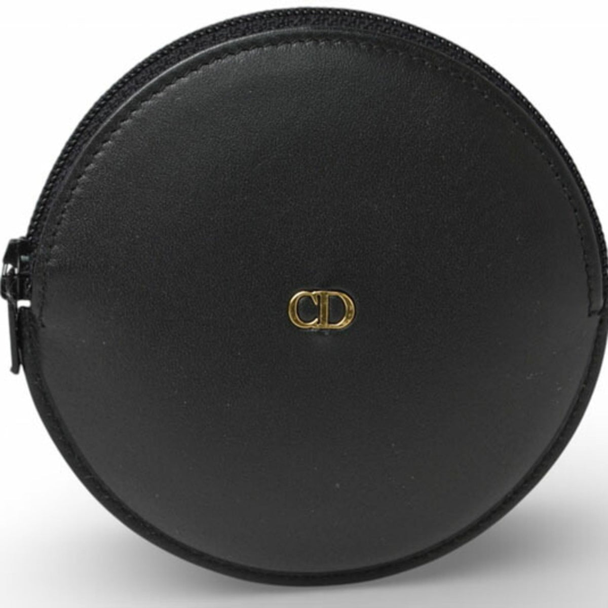 Christian Dior Black Leather Coin Purse/Coin Case (Pre-Owned)