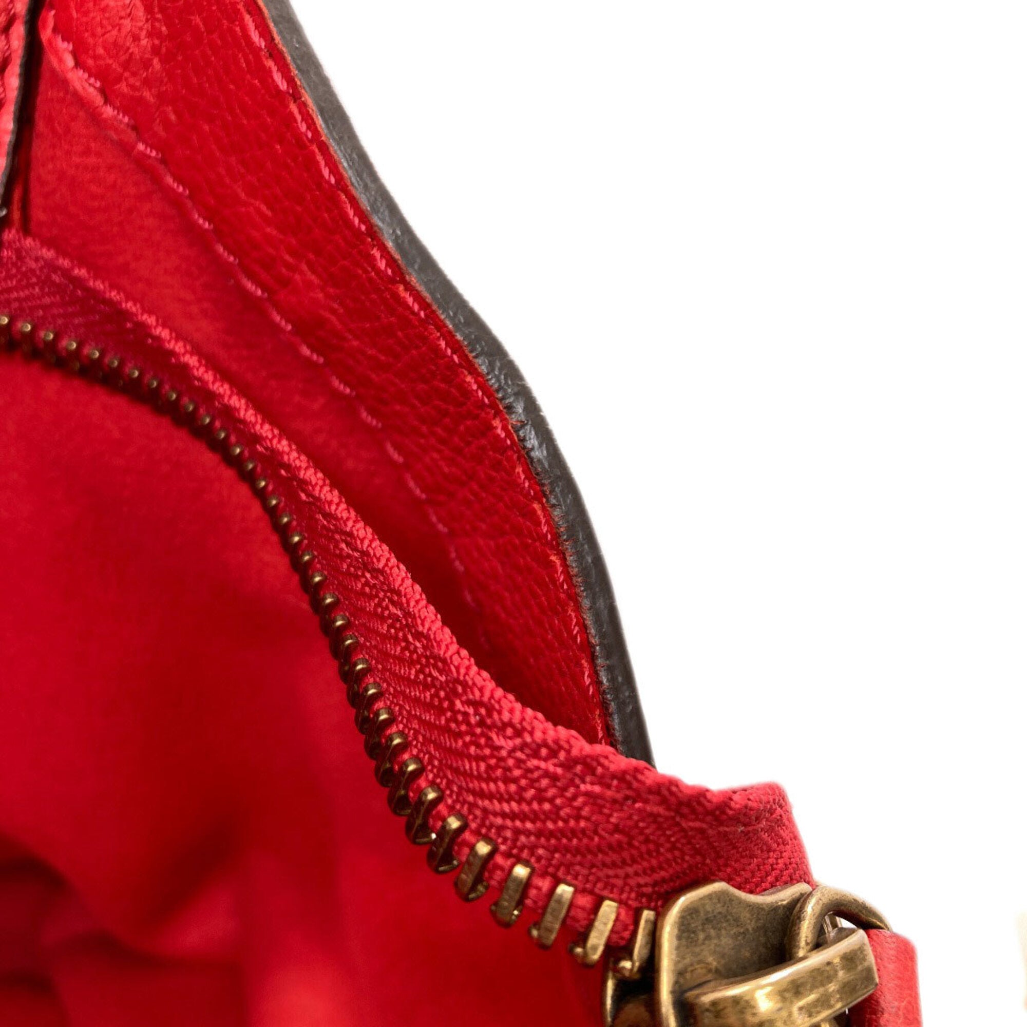 Celine Luggage Red Color Leather Handbag (Pre-Owned)