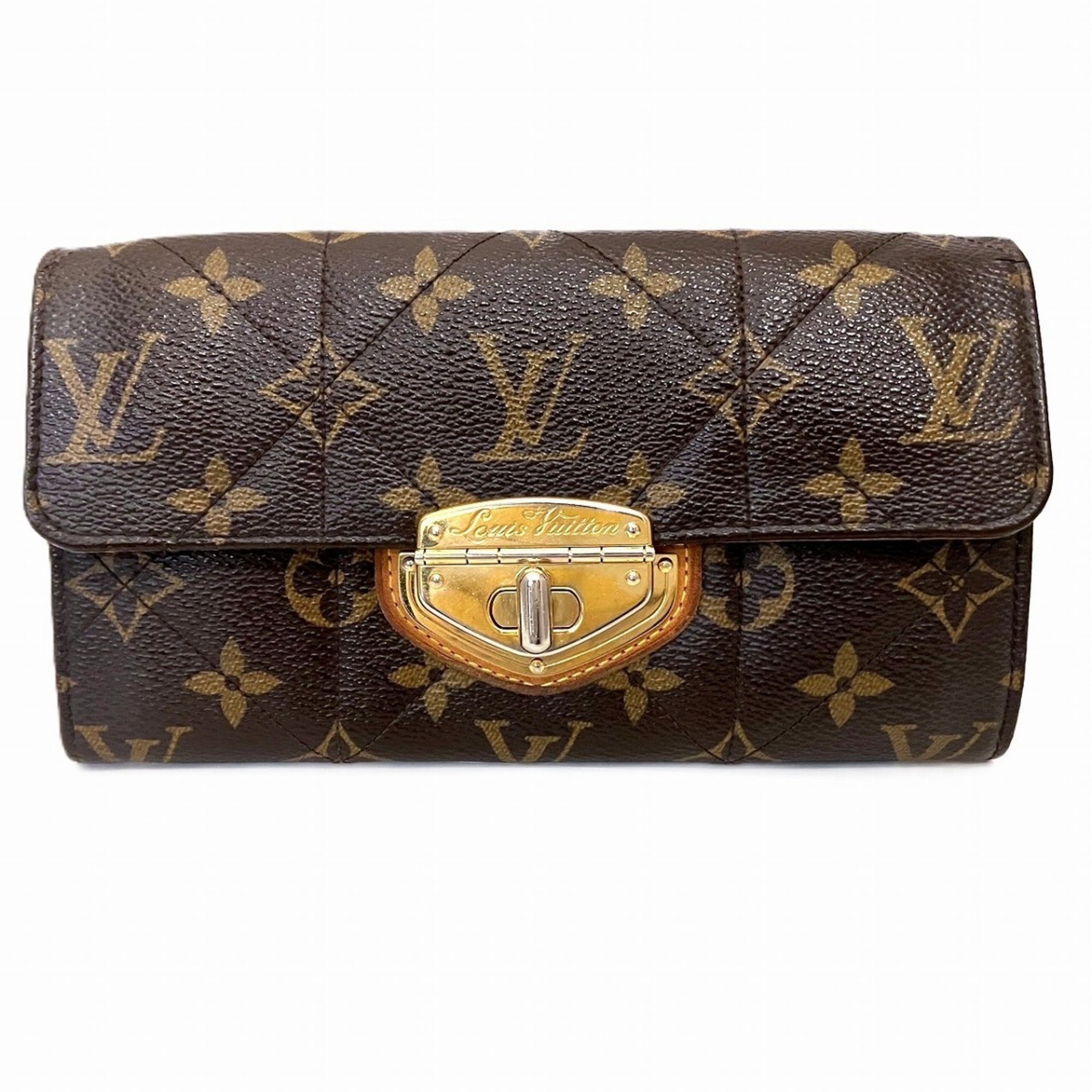 Louis Vuitton Brown Monogram Long Wallet (Tri-Fold) (Pre-Owned)