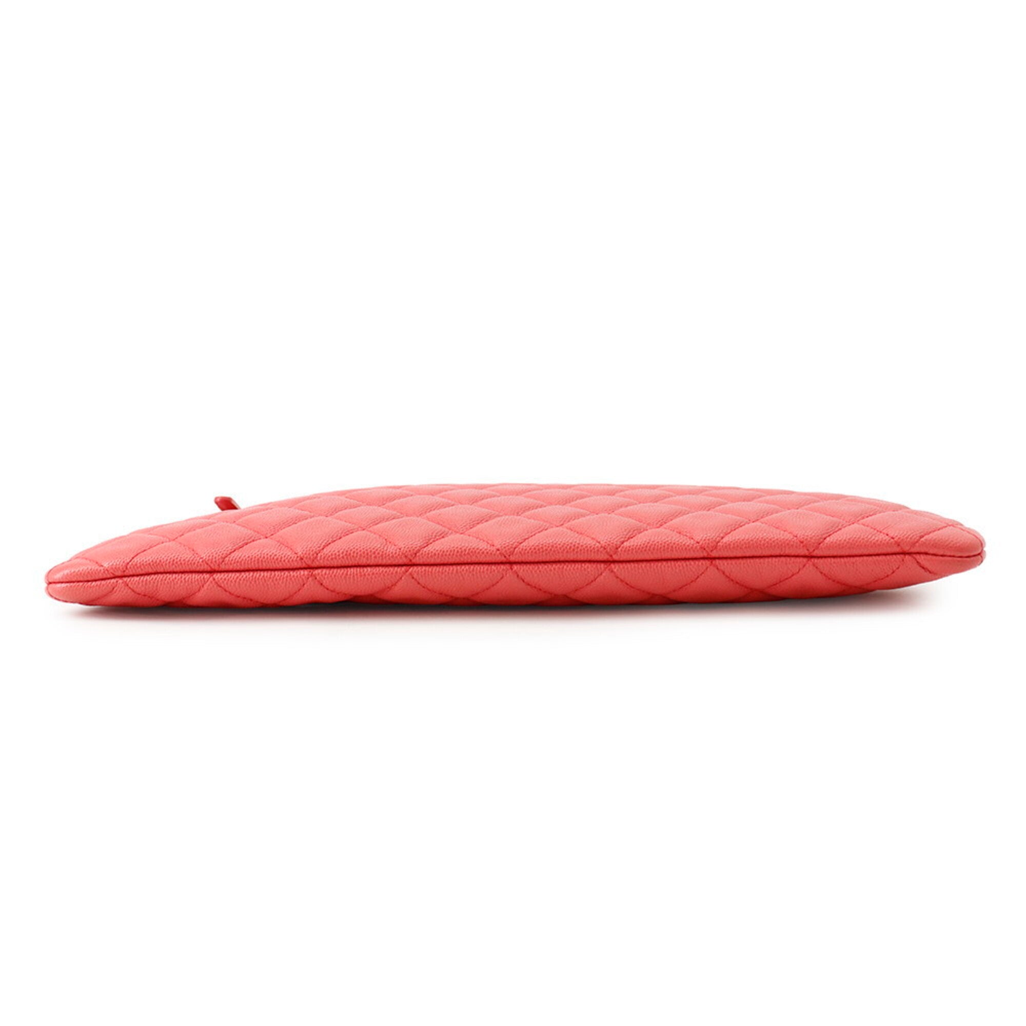 Chanel Matelasse Pink Grained Calfskin Clutch Bag (Pre-Owned)