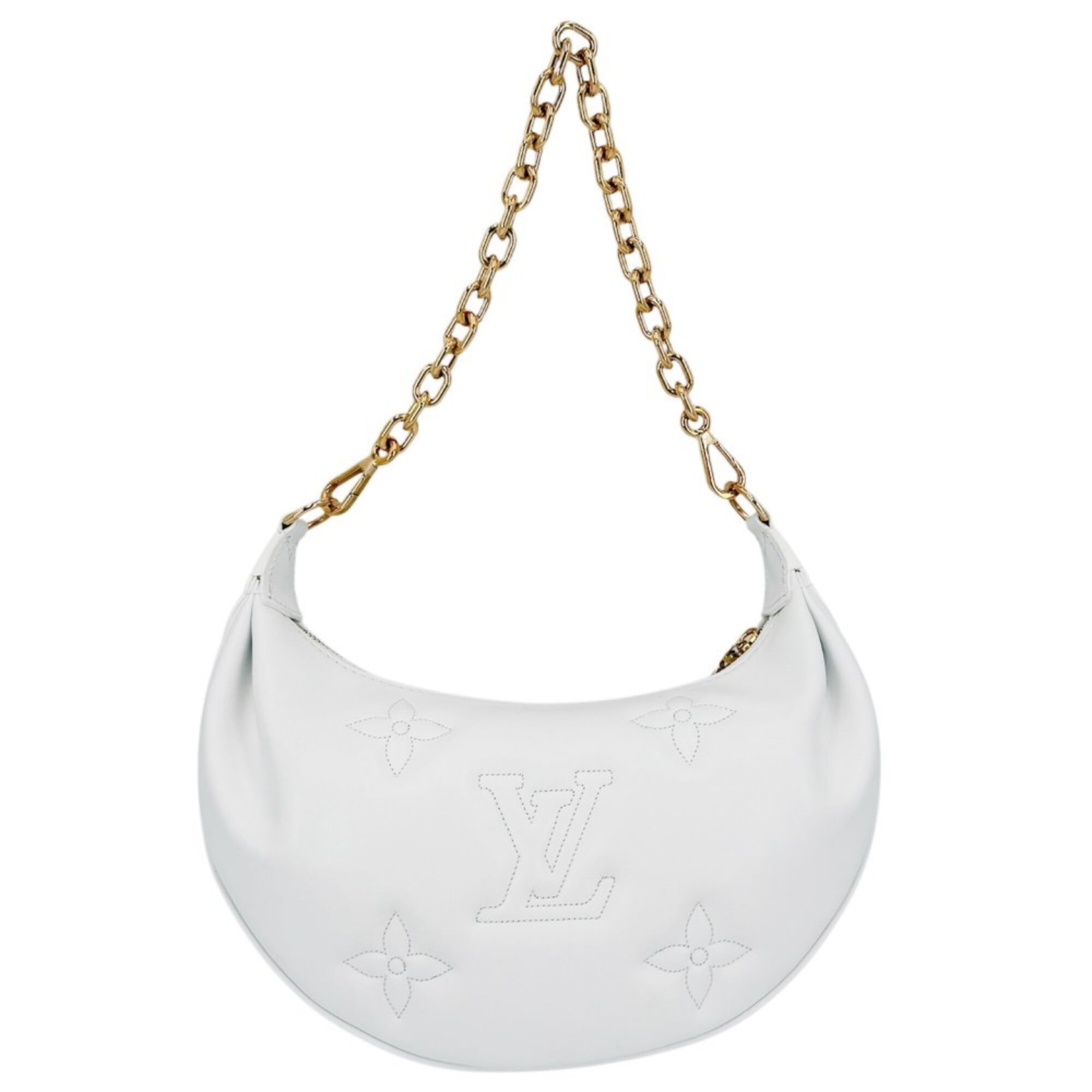 Louis Vuitton White Leather Handbag Shoulder Bag (Pre-Owned)