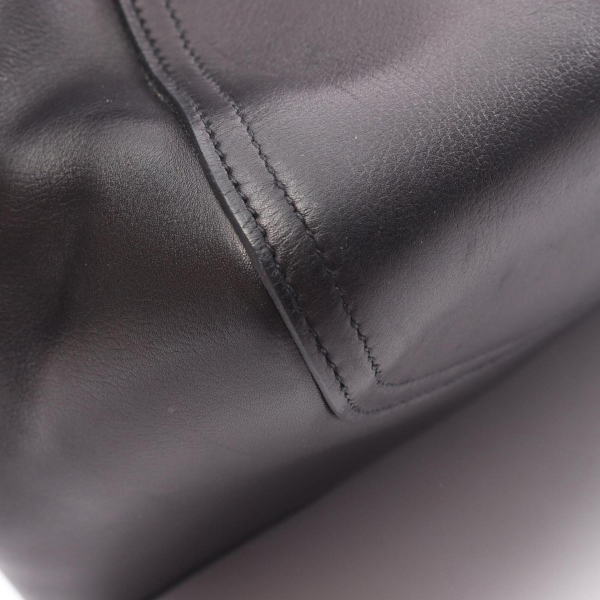 Hermes Black Leather Handbag (Pre-Owned)