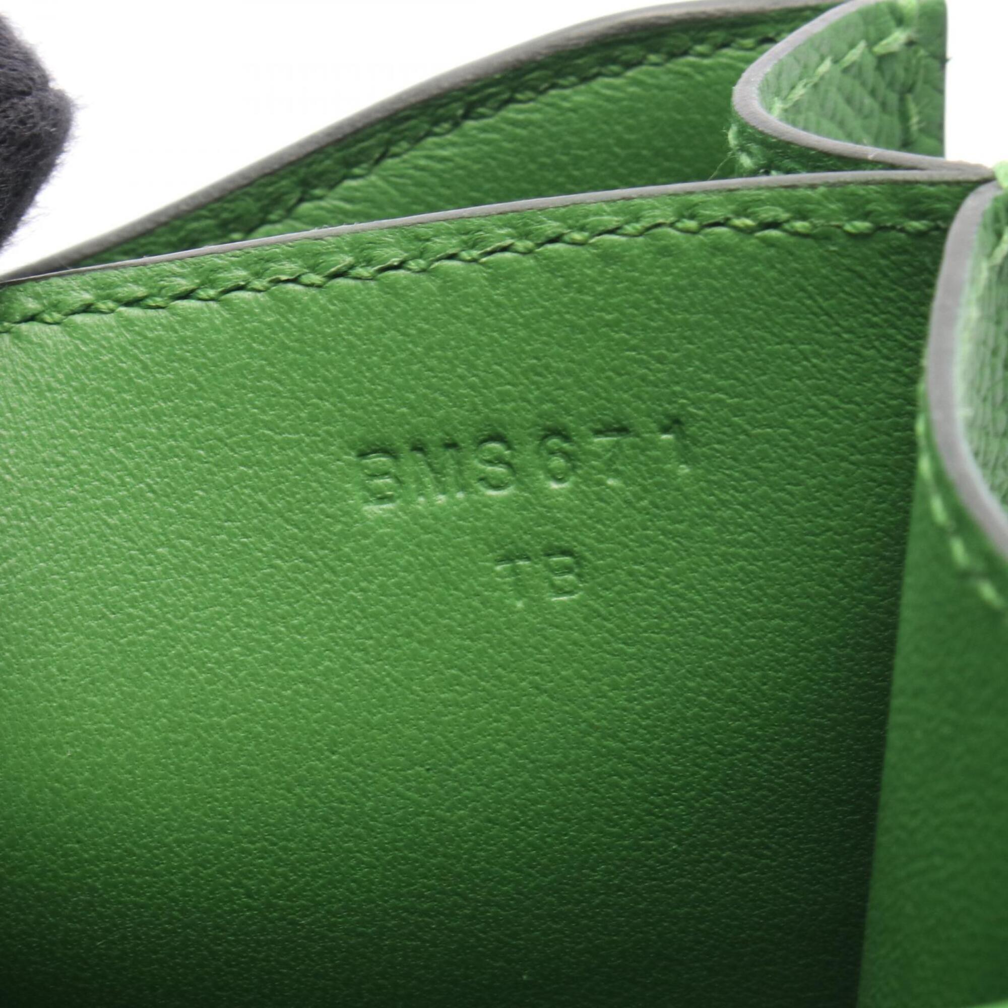 Hermes Green Epsom Leather Leather Handbag Shoulder Bag (Pre-Owned)