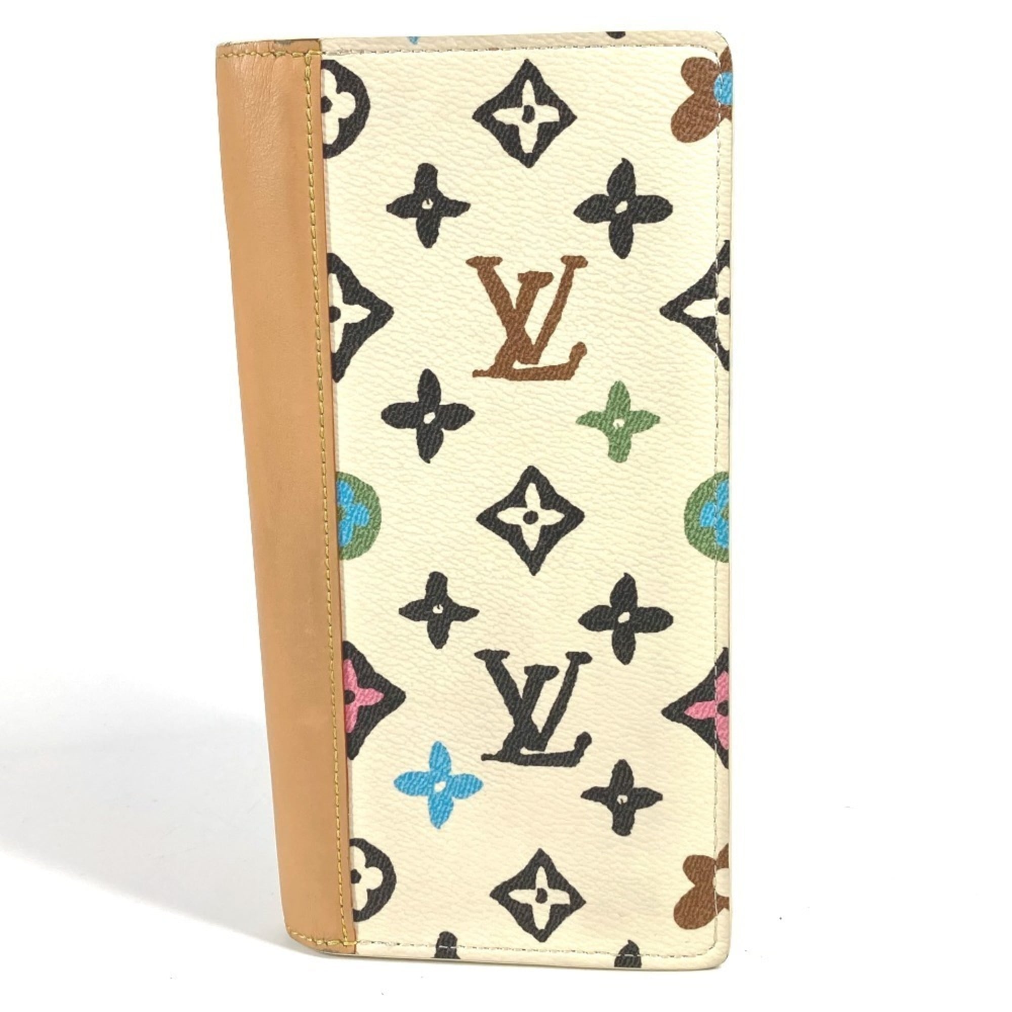 Louis Vuitton Monogram Multi-Color White Monogram Long Wallet (Bi-Fold) (Pre-Owned)