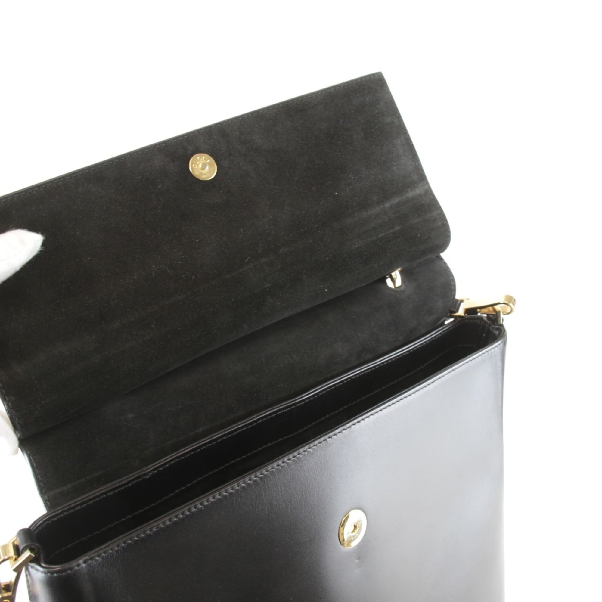 Gucci Black Leather Shoulder Bag (Pre-Owned)