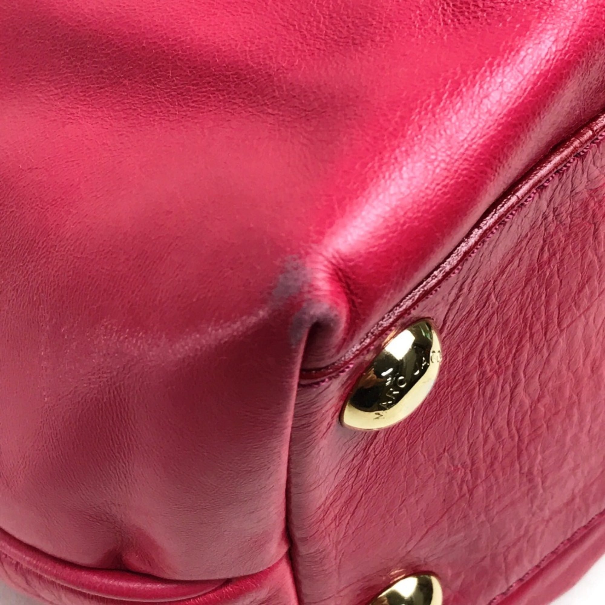 Marc Jacobs Pink Leather Handbag Tote Bag (Pre-Owned)