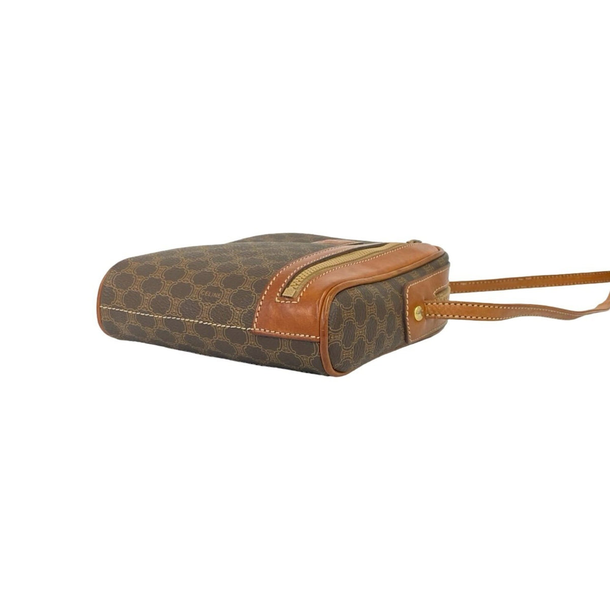 Celine Brown Leather Pvc Pochette Shoulder Bag (Pre-Owned)