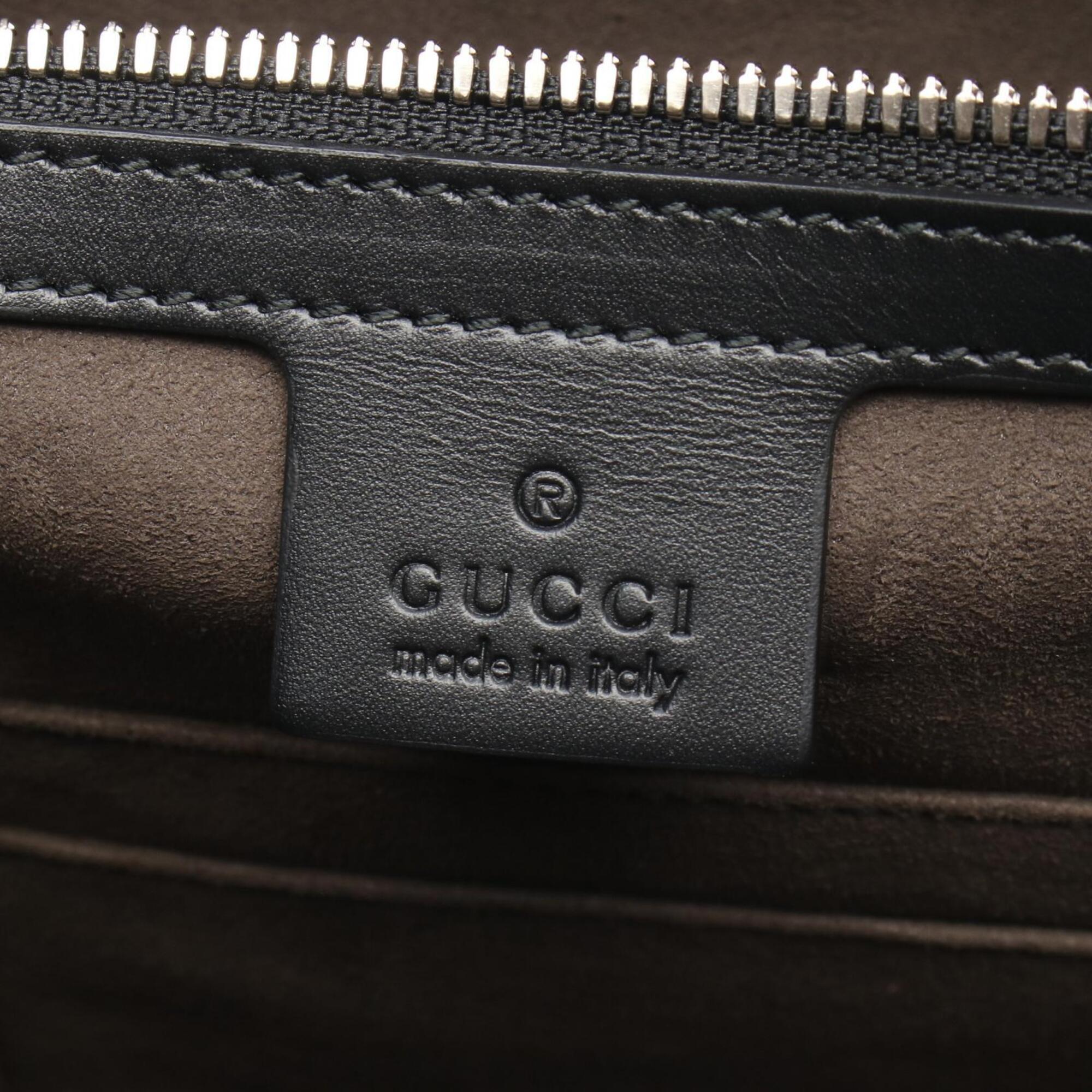Gucci Black Leather Briefcase (Pre-Owned)