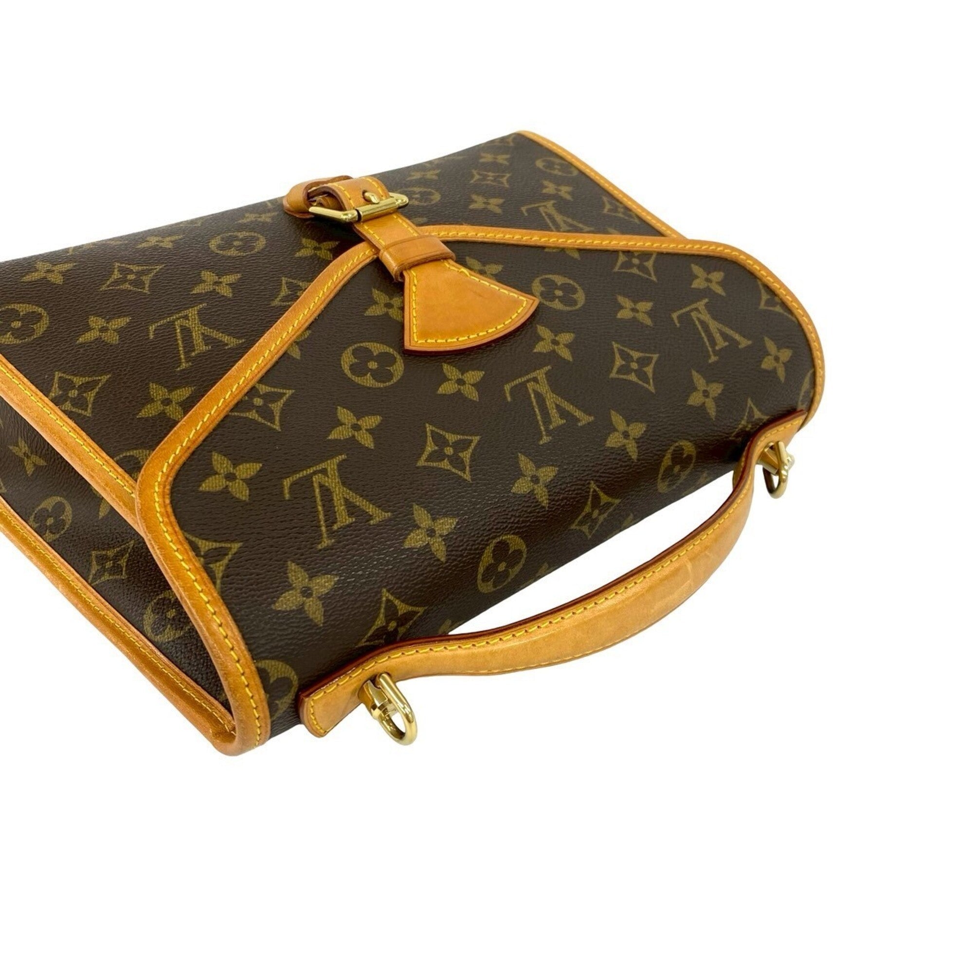 Louis Vuitton Brown Leather Pvc Handbag Shoulder Bag (Pre-Owned)